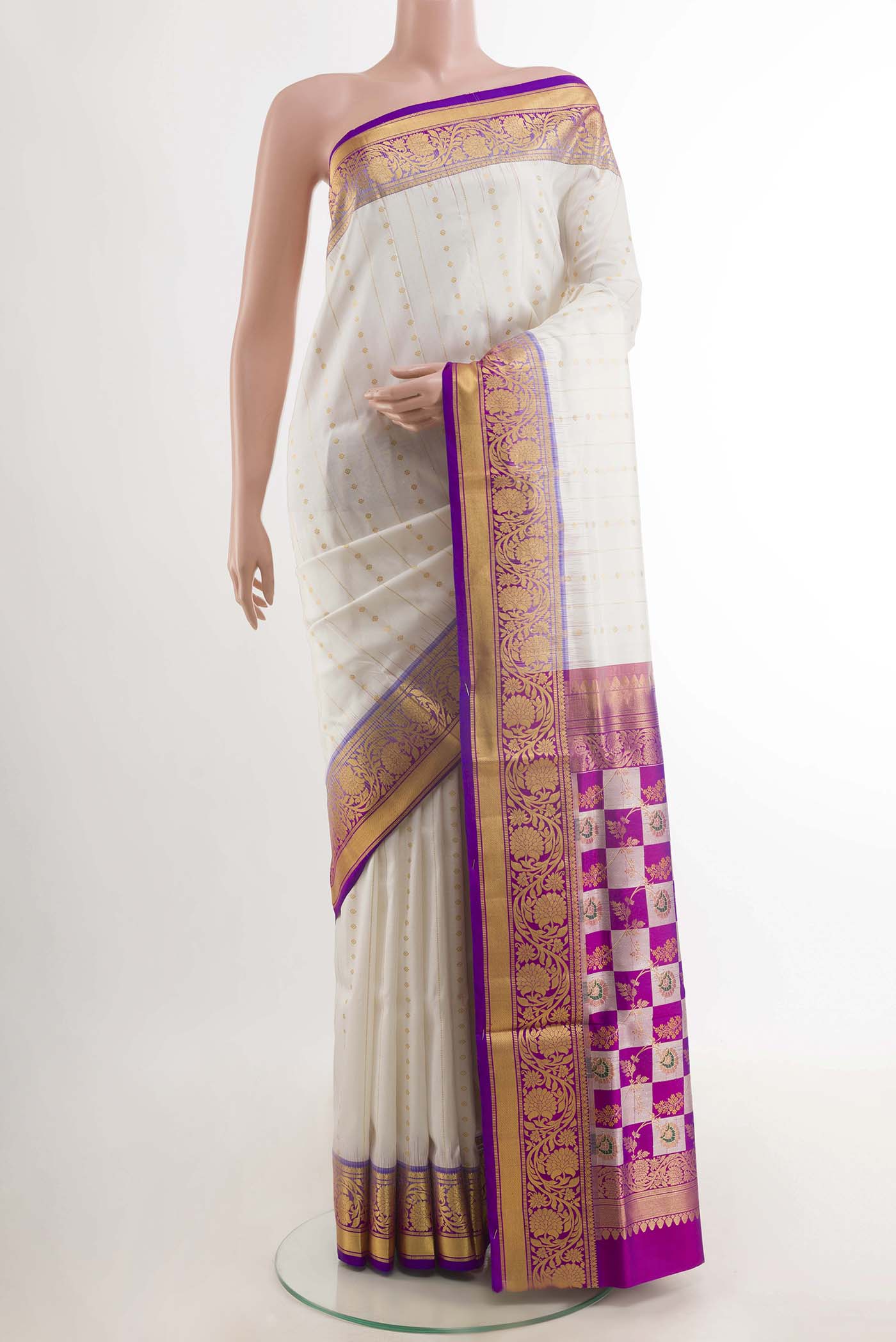 White Soft Silk Saree