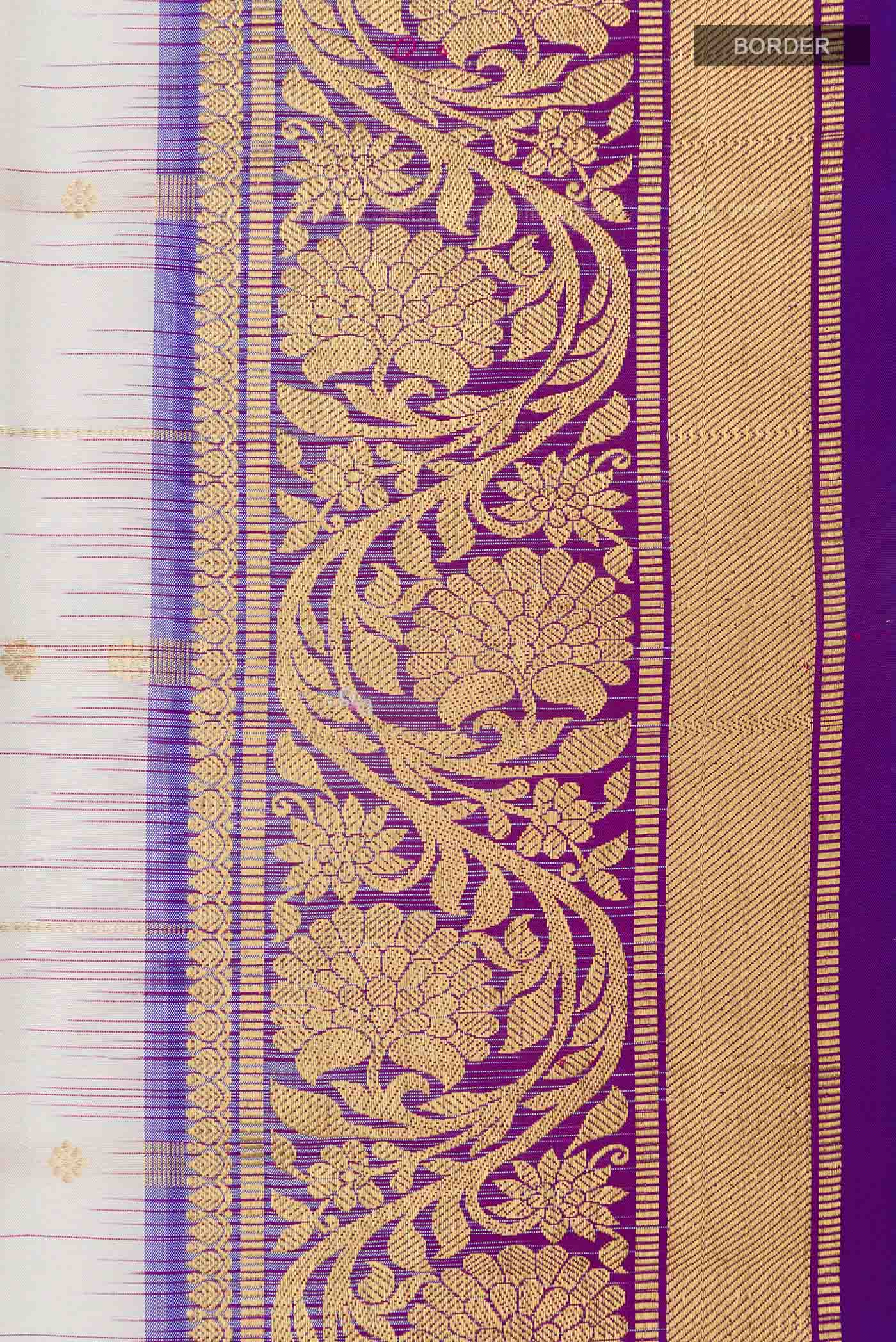 White Soft Silk Saree - Image 3