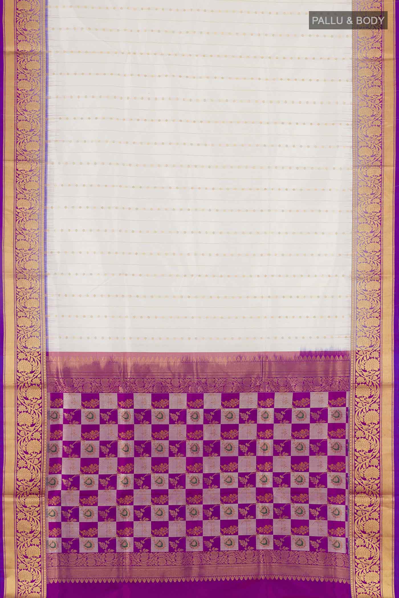 White Soft Silk Saree - Image 5