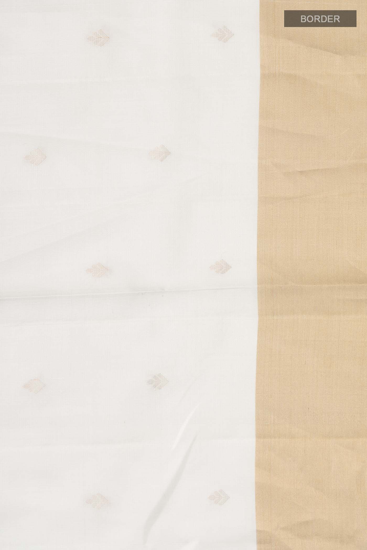 White Soft Silk Saree - Image 3