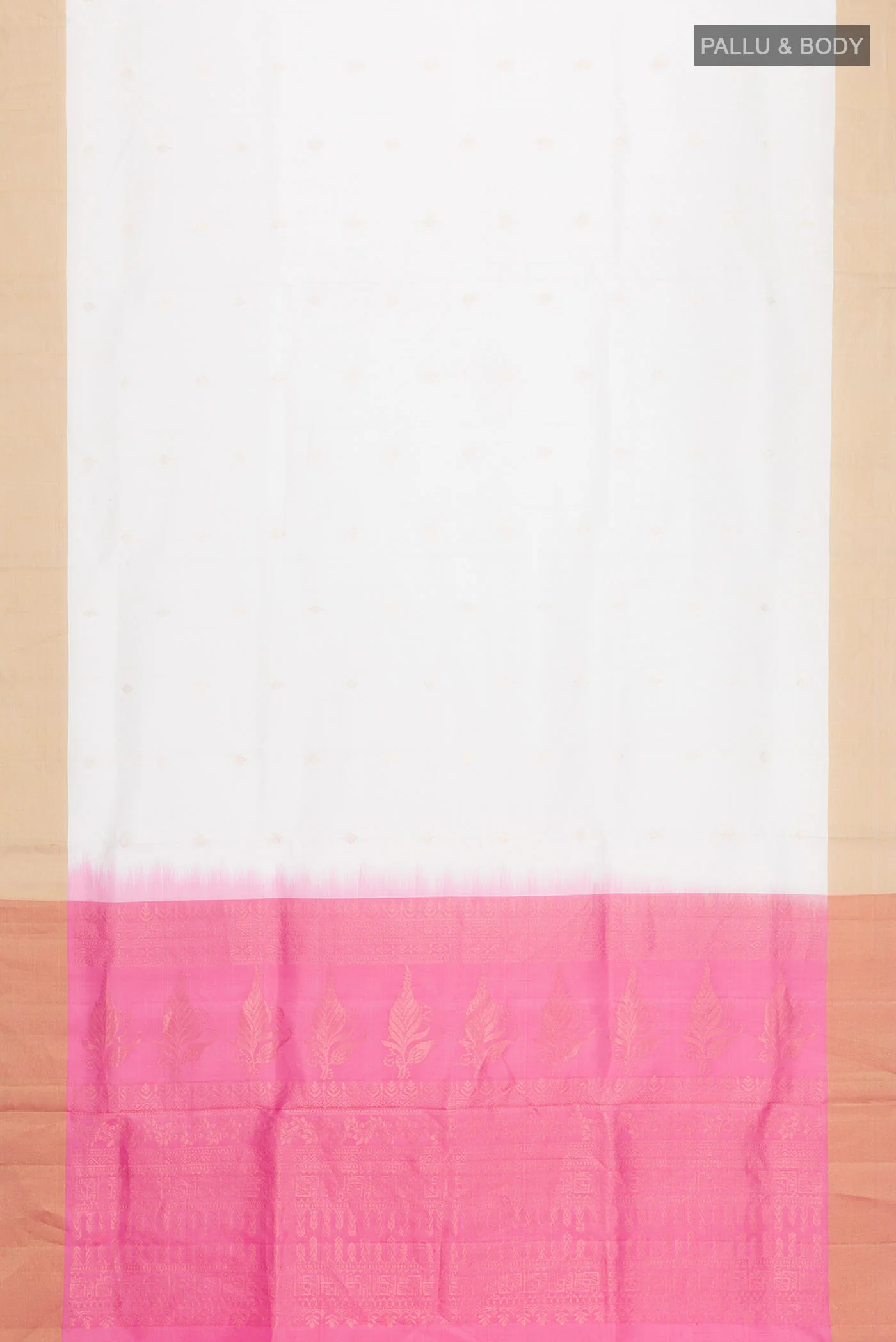 White Soft Silk Saree - Image 5