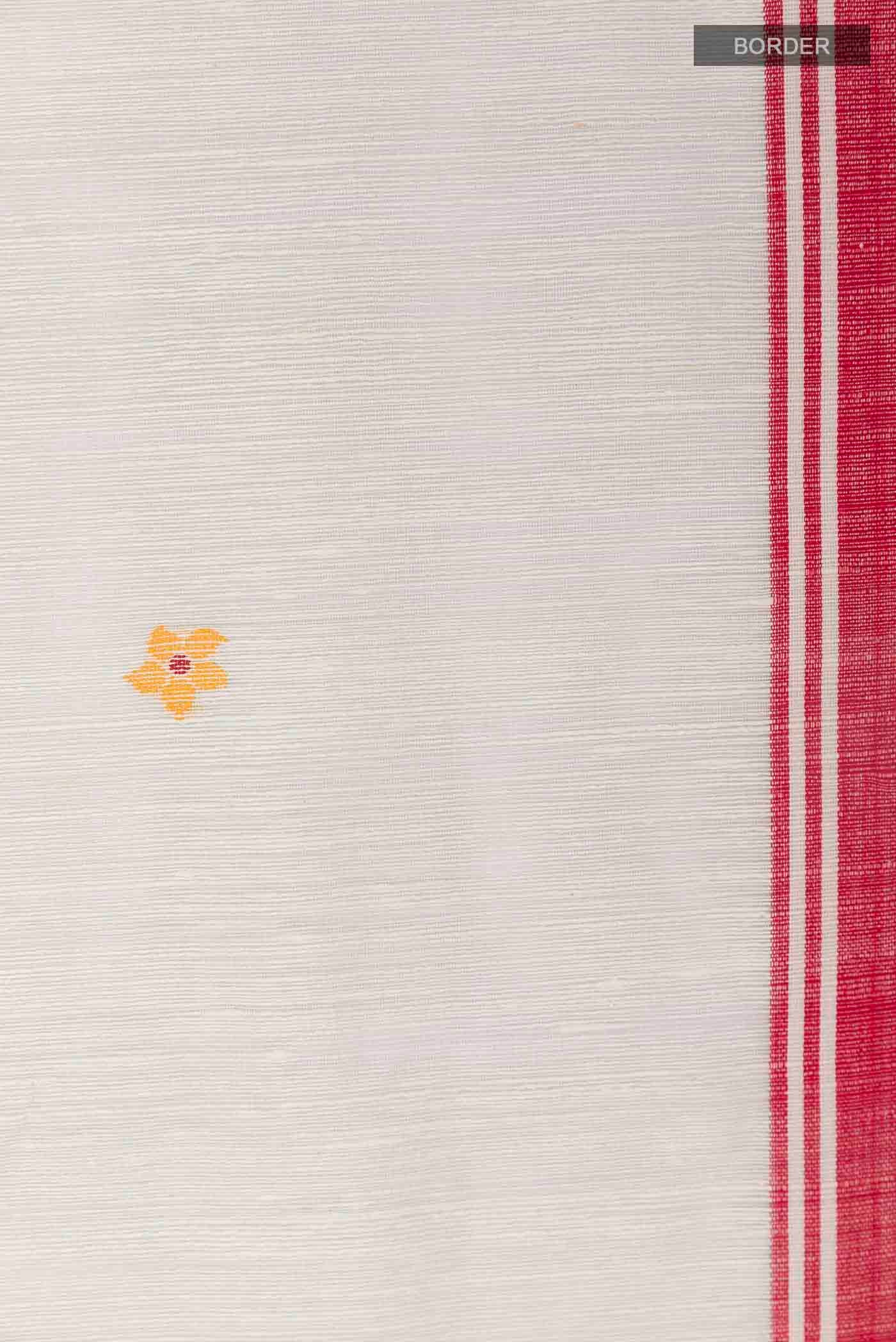 White Tussar Saree - Image 3