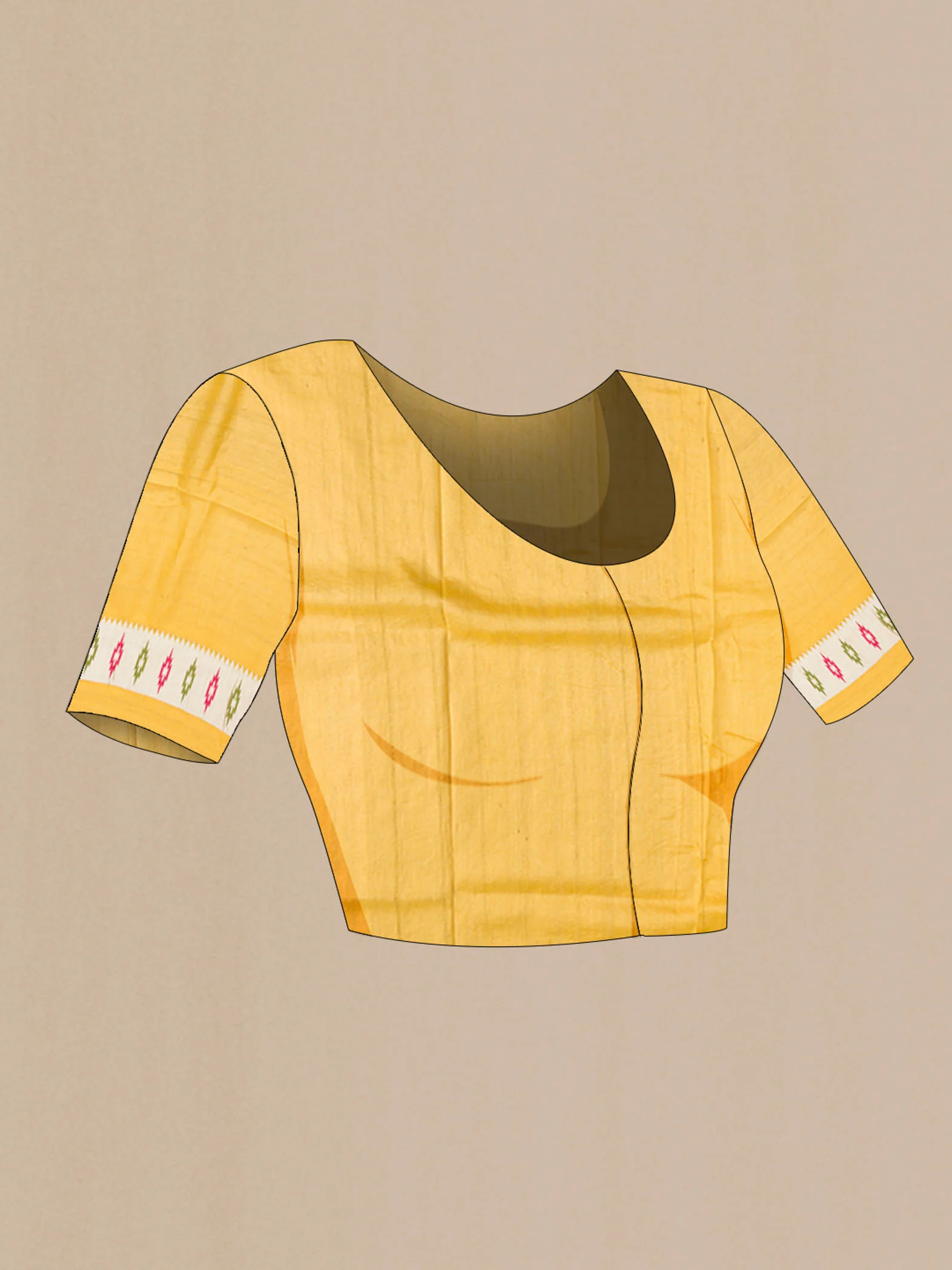 Yellow Banarasi Georgette Saree - Image 5