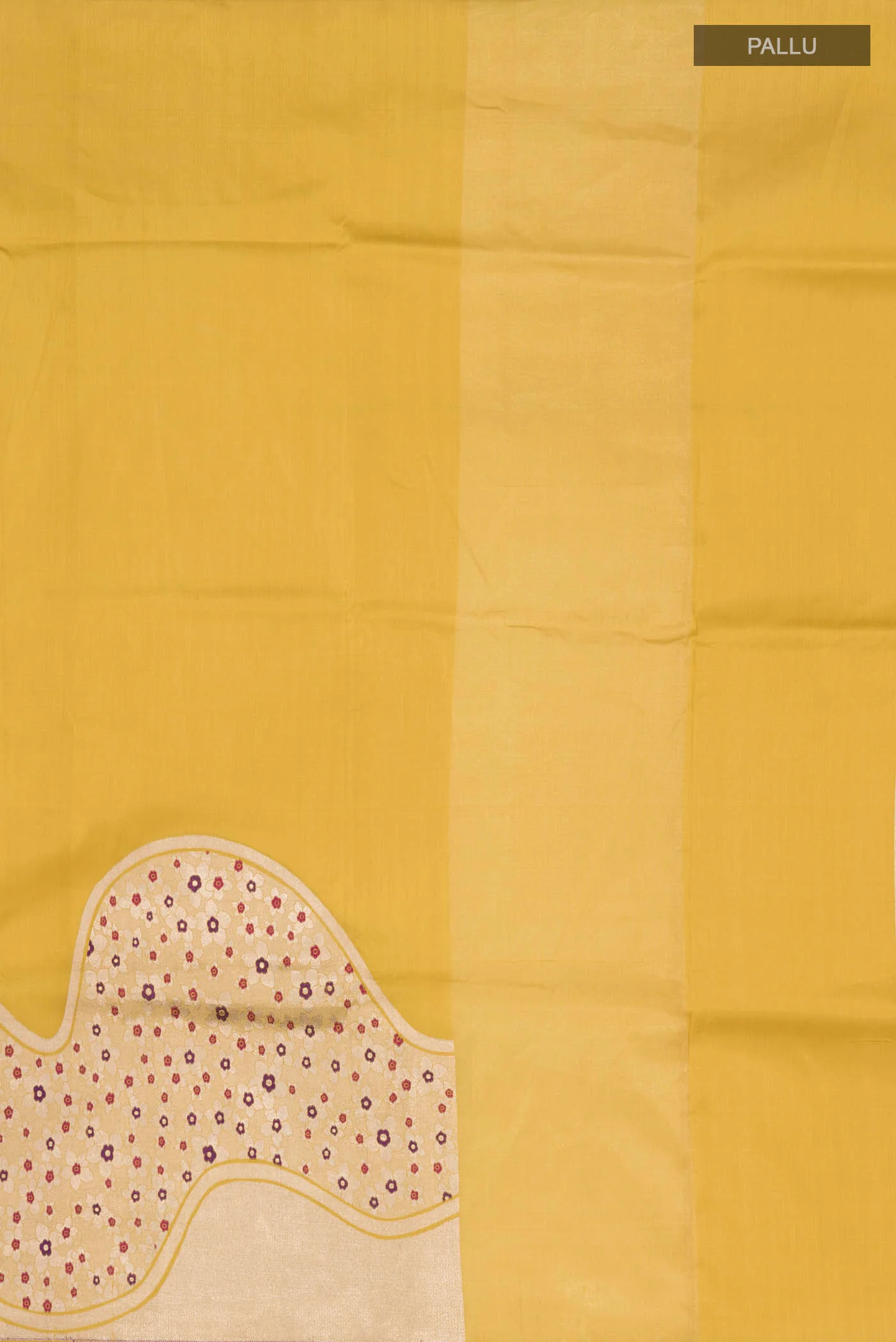 Yellow Banarasi Silk Saree - Image 7