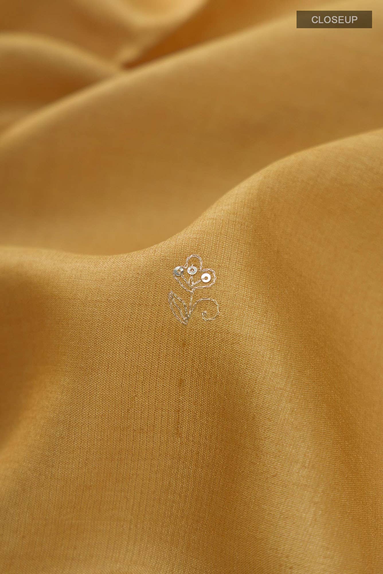 Yellow Bhagalpuri Tussar Silk Saree - Image 3