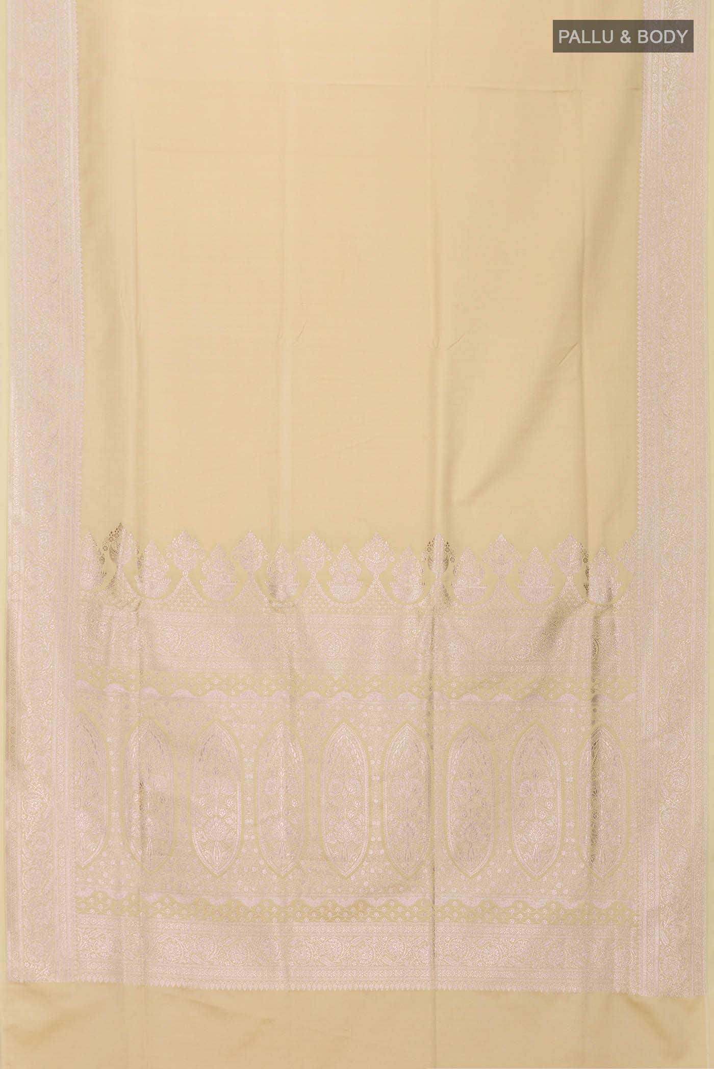 Yellow Blended Banarasi Silk Saree - Image 2