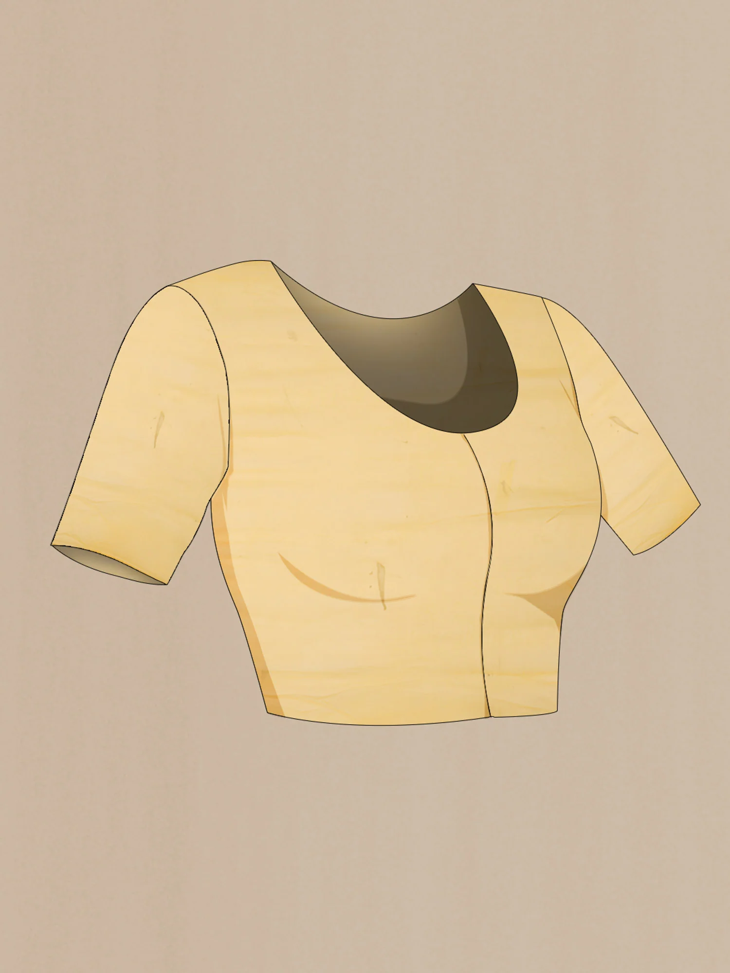 Yellow Blended Chiffon Saree - Image 4