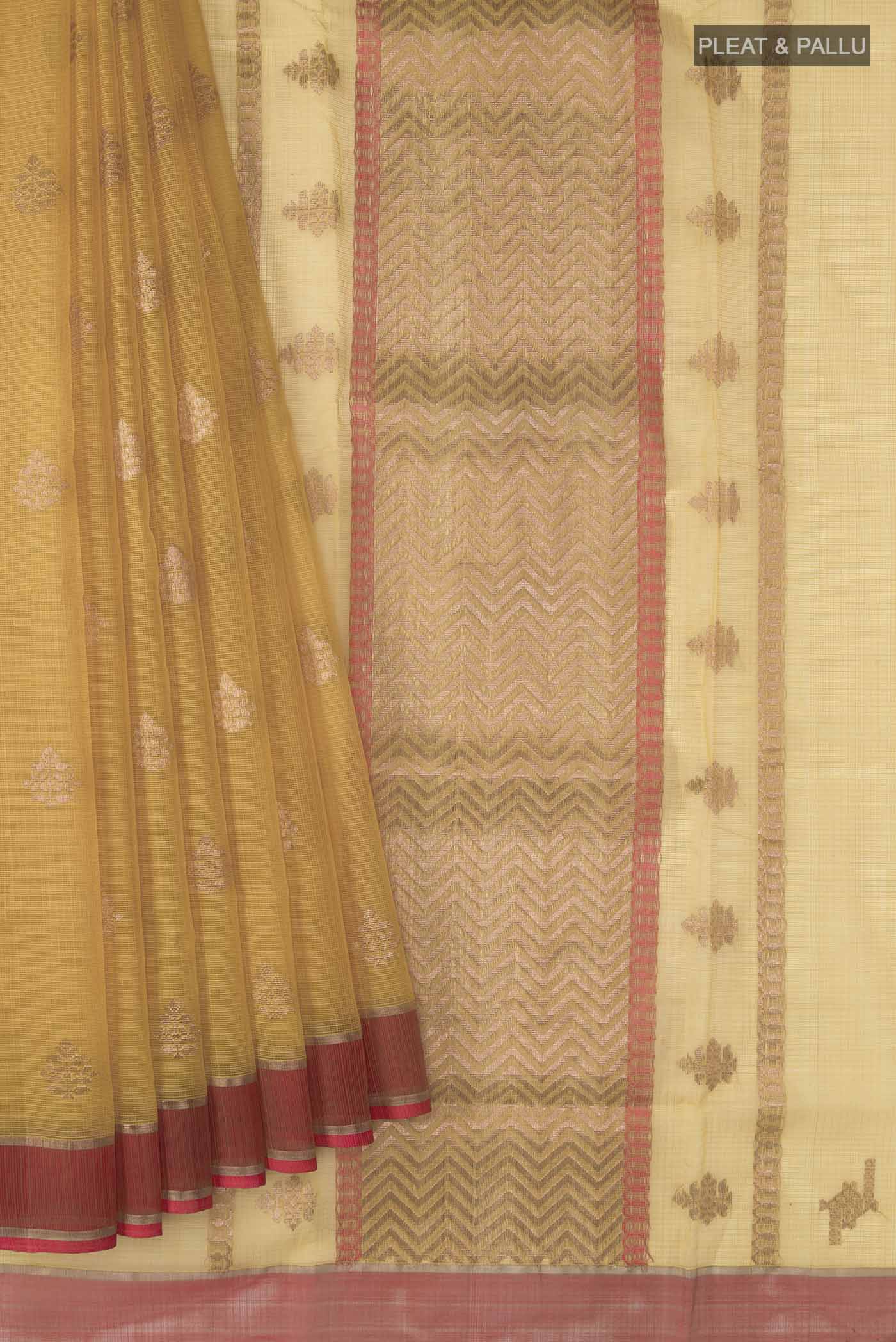 Yellow Chanderi Silk Saree - Image 4