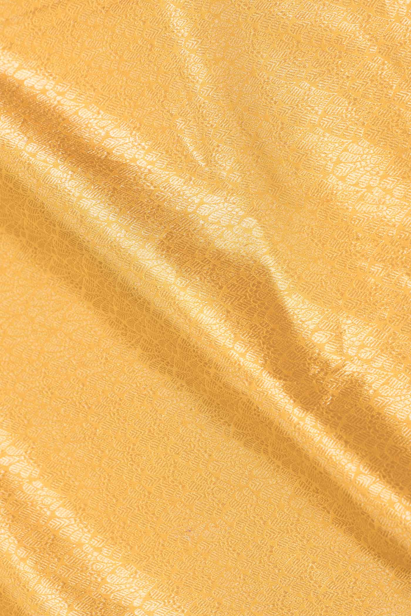 Yellow Dual Tone Banarasi Silk Saree - Image 2