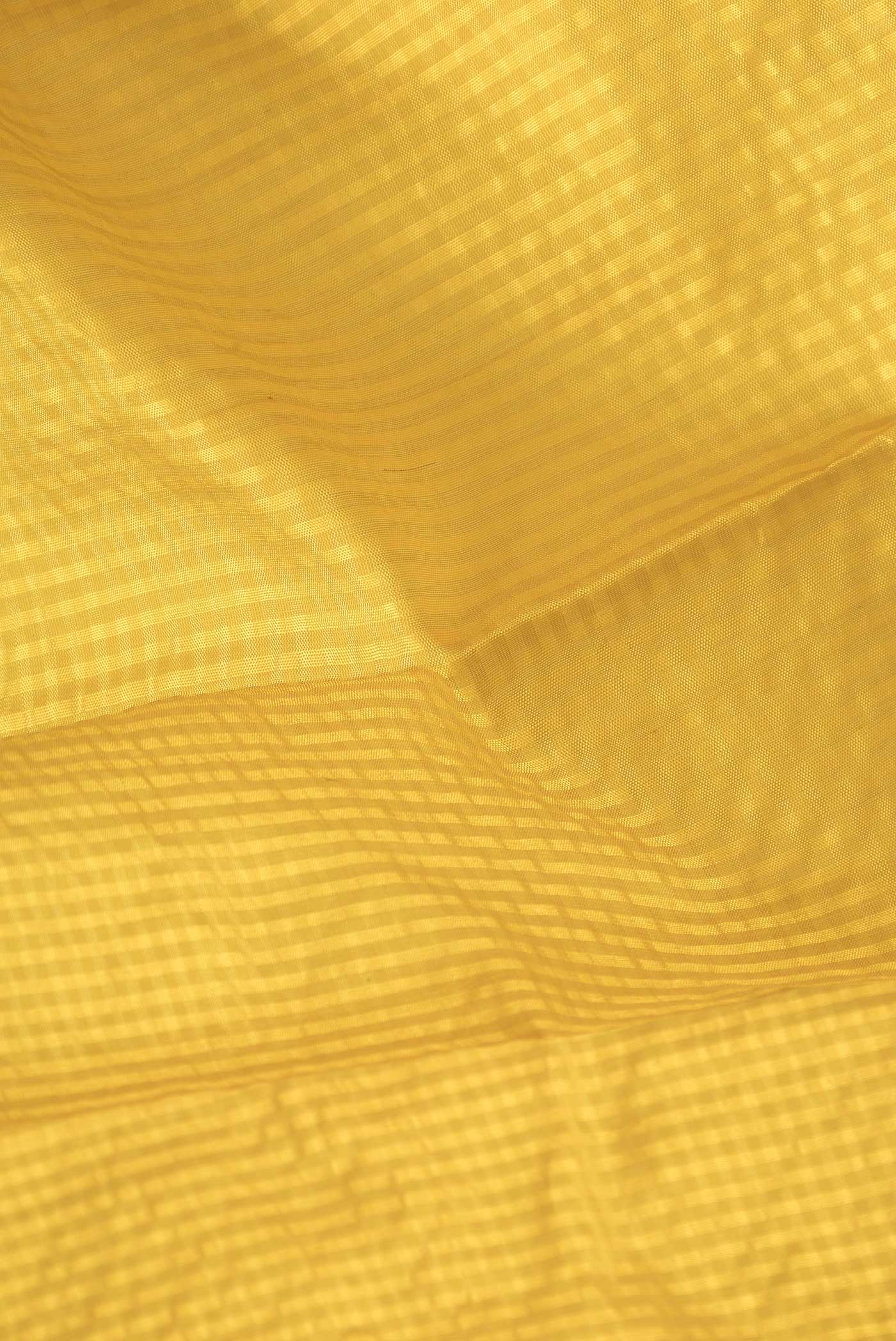 Yellow Gadwal Silk Saree - Image 2