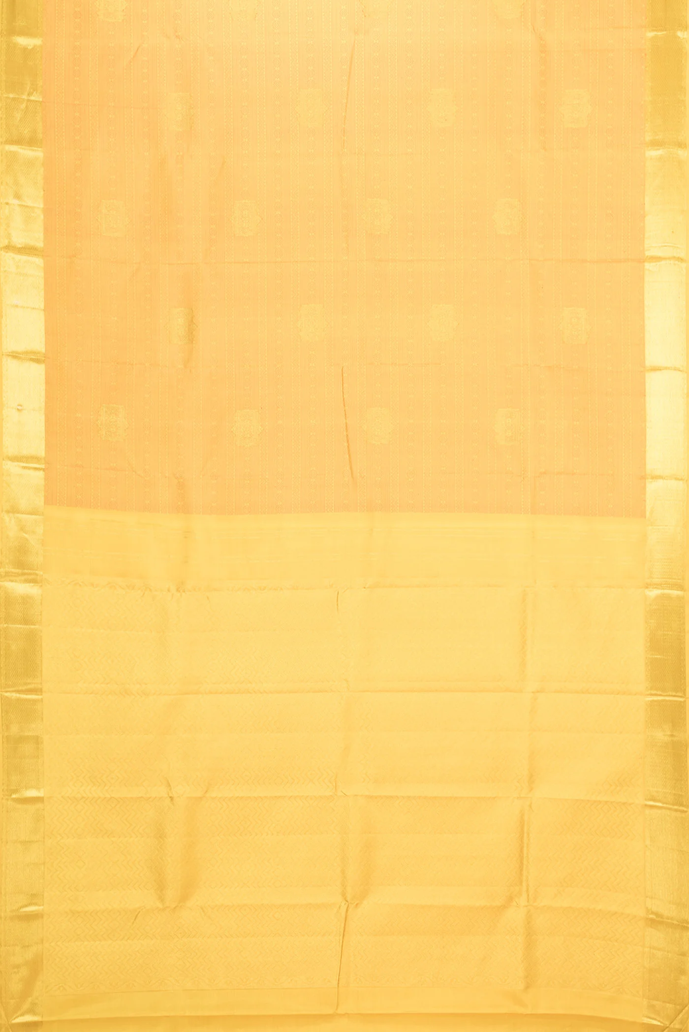 Yellow Dual Tone Kanchipuram Silk Saree - Image 6