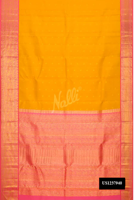 Yellow Dual Tone Kanchipuram Silk Saree