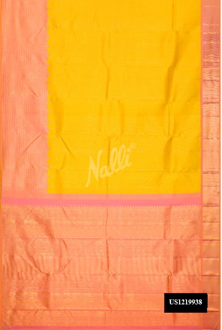 Yellow Dual Tone Kanchipuram Silk Saree