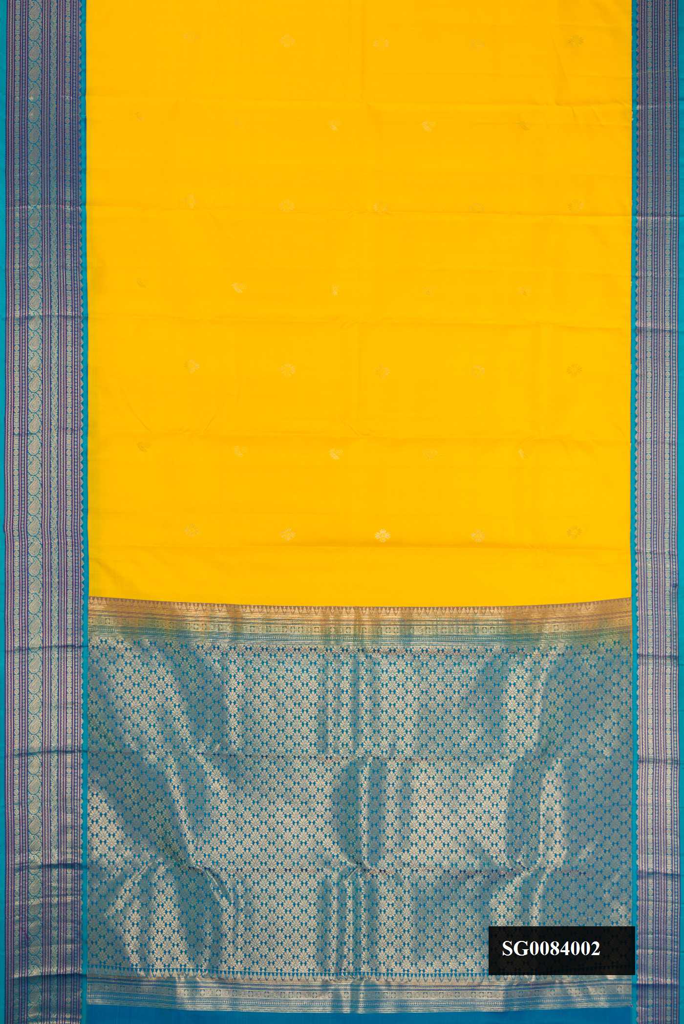 Yellow Dual Tone Kanchipuram Silk Saree