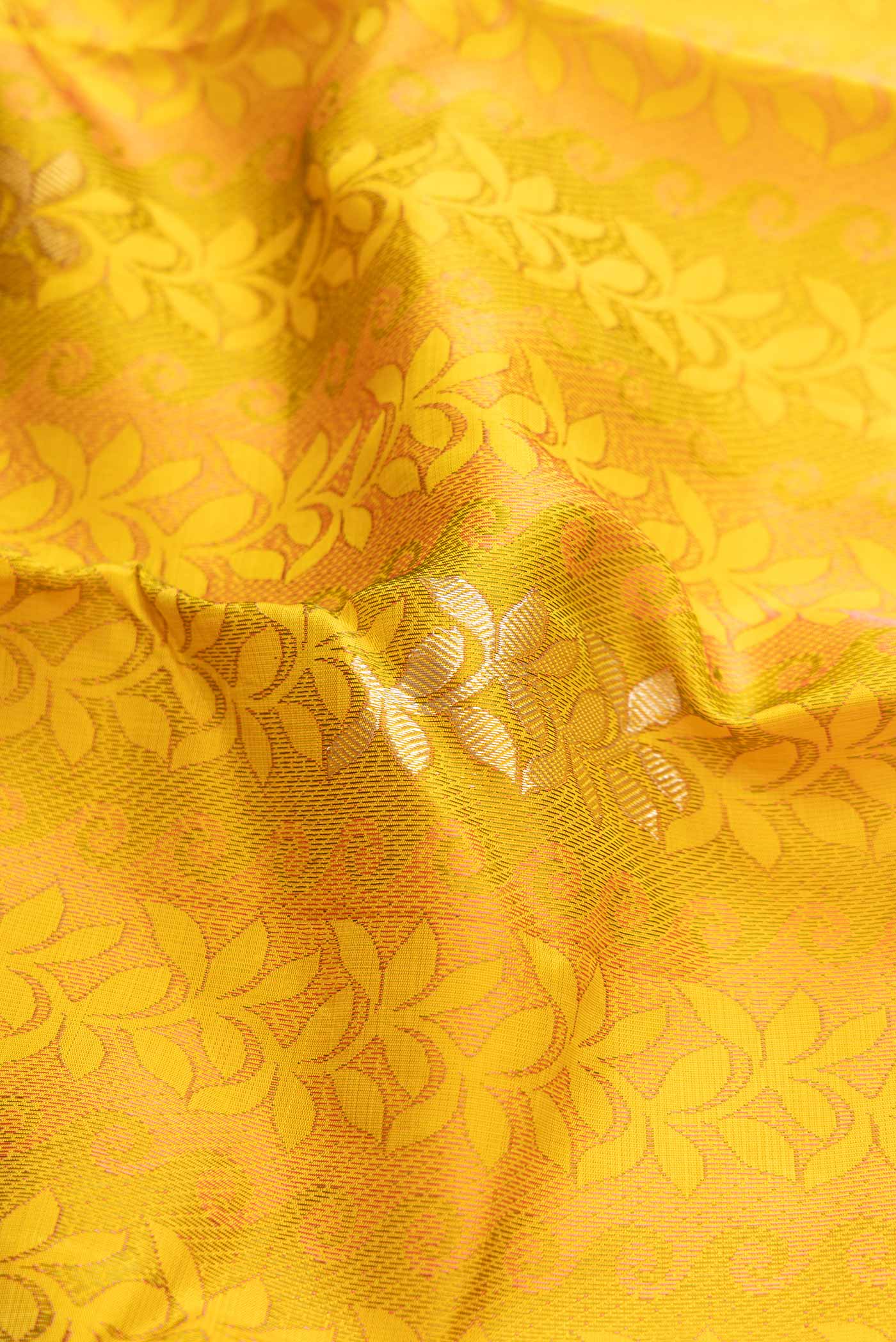 Yellow Dual Tone Kanchipuram Silk Saree - Image 2