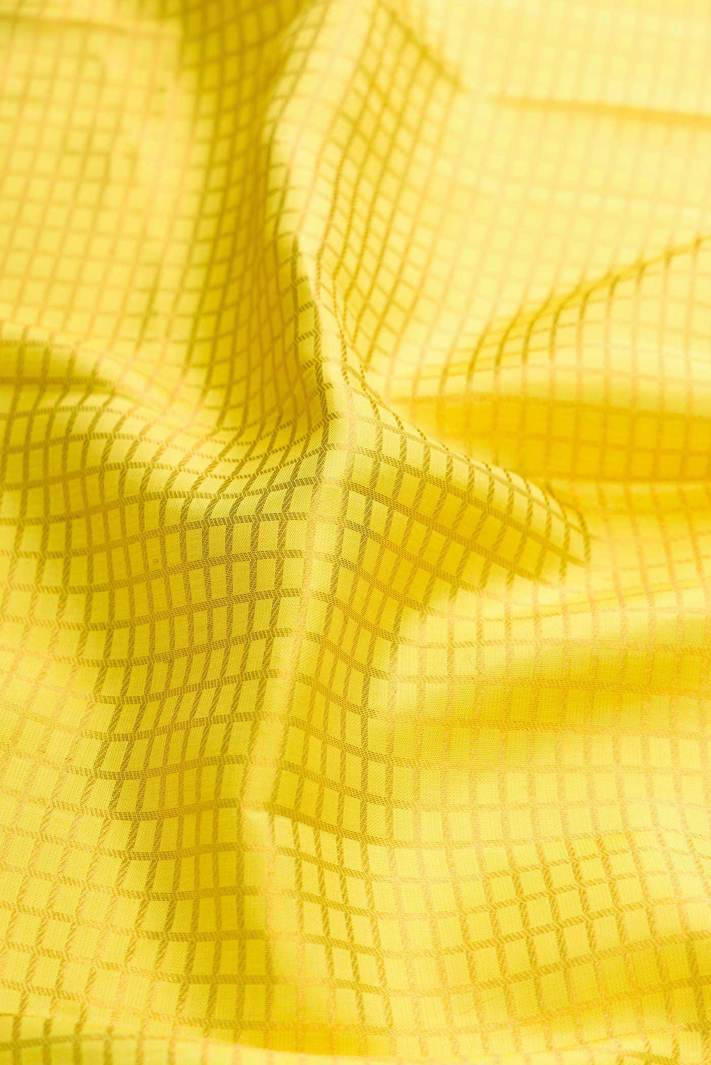 Yellow Dual Tone Kanchipuram Silk Saree - Image 2