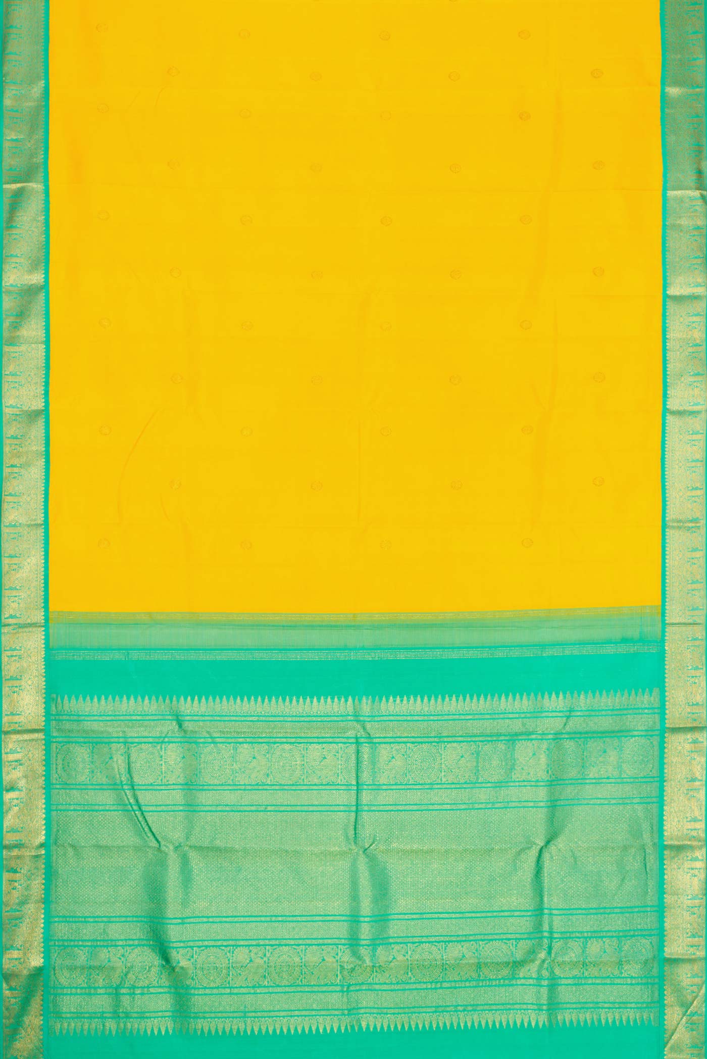 Yellow Kanjivaram Silk Saree - Image 6