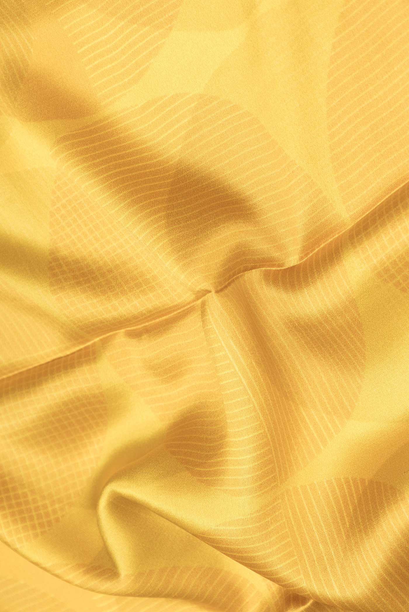 Yellow Dual Tone Mysore Crepe Saree - Image 2