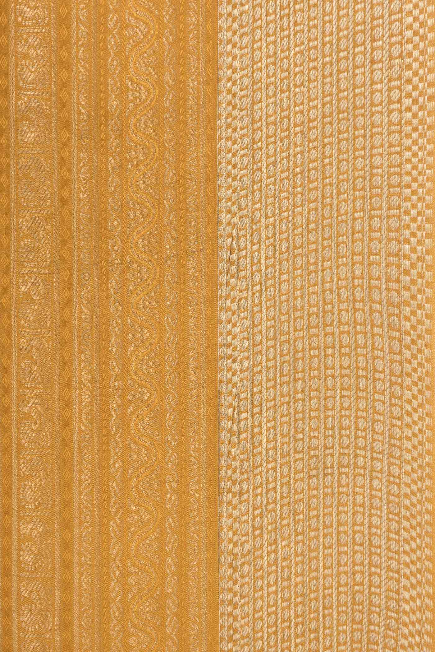 Mustard Mysore Crepe Saree - Image 3