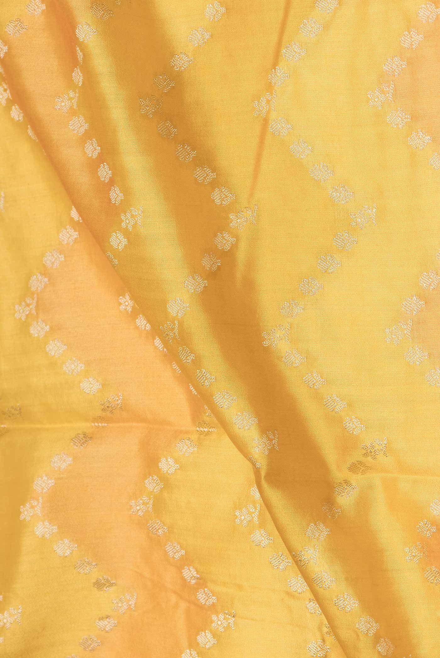 Yellow Banarasi Raw Silk Saree - Image 2