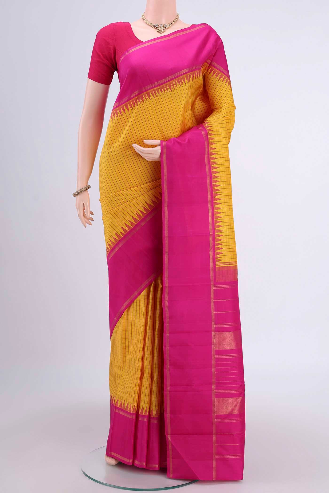 Yellow Kanchipuram Saree