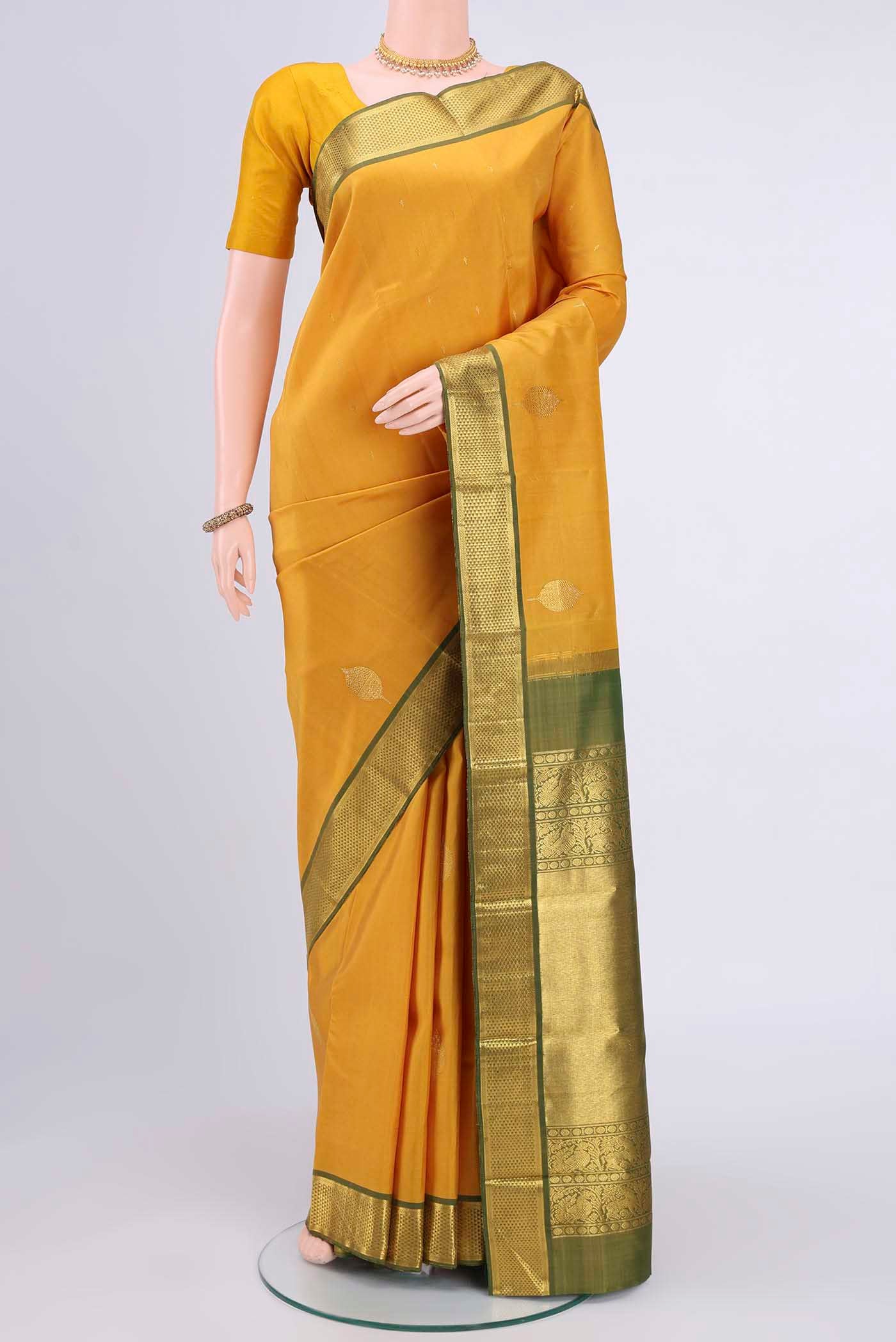 Yellow Kanjivaram Saree