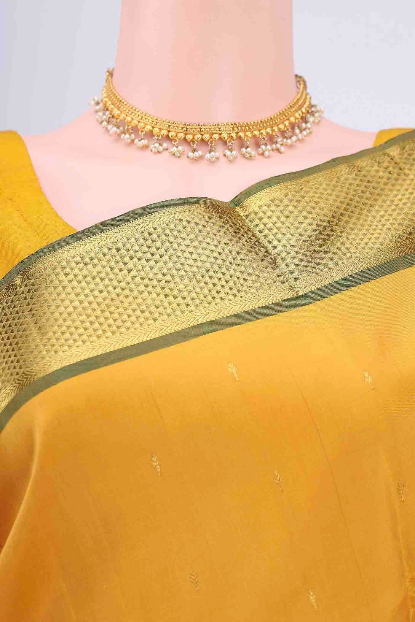 Yellow Kanjivaram Saree - Image 2