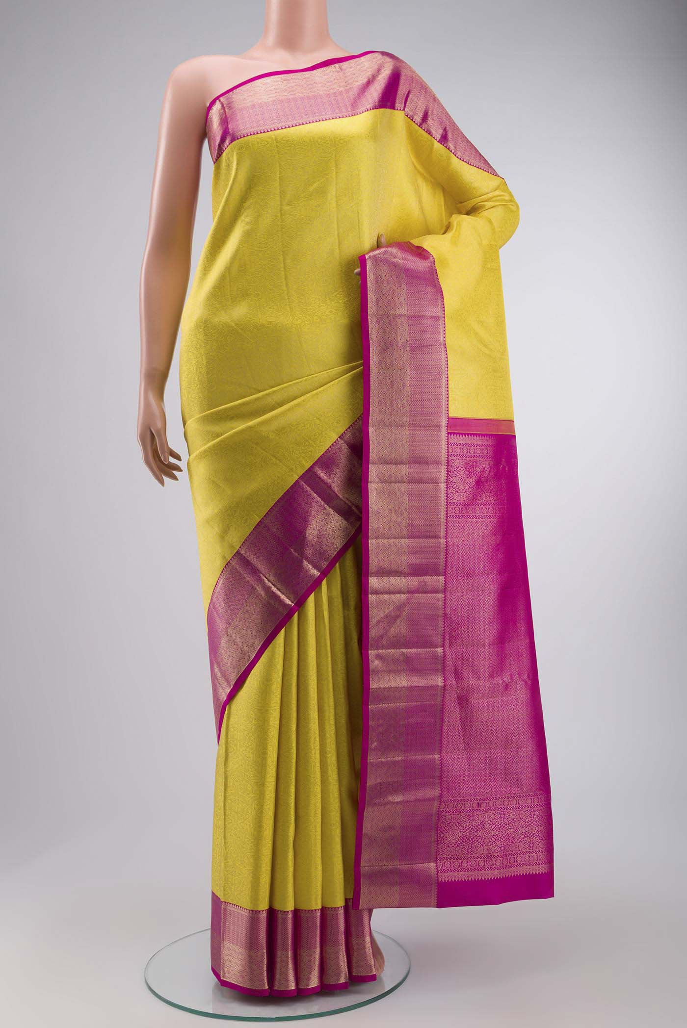 Yellow Kanjivaram Silk Saree