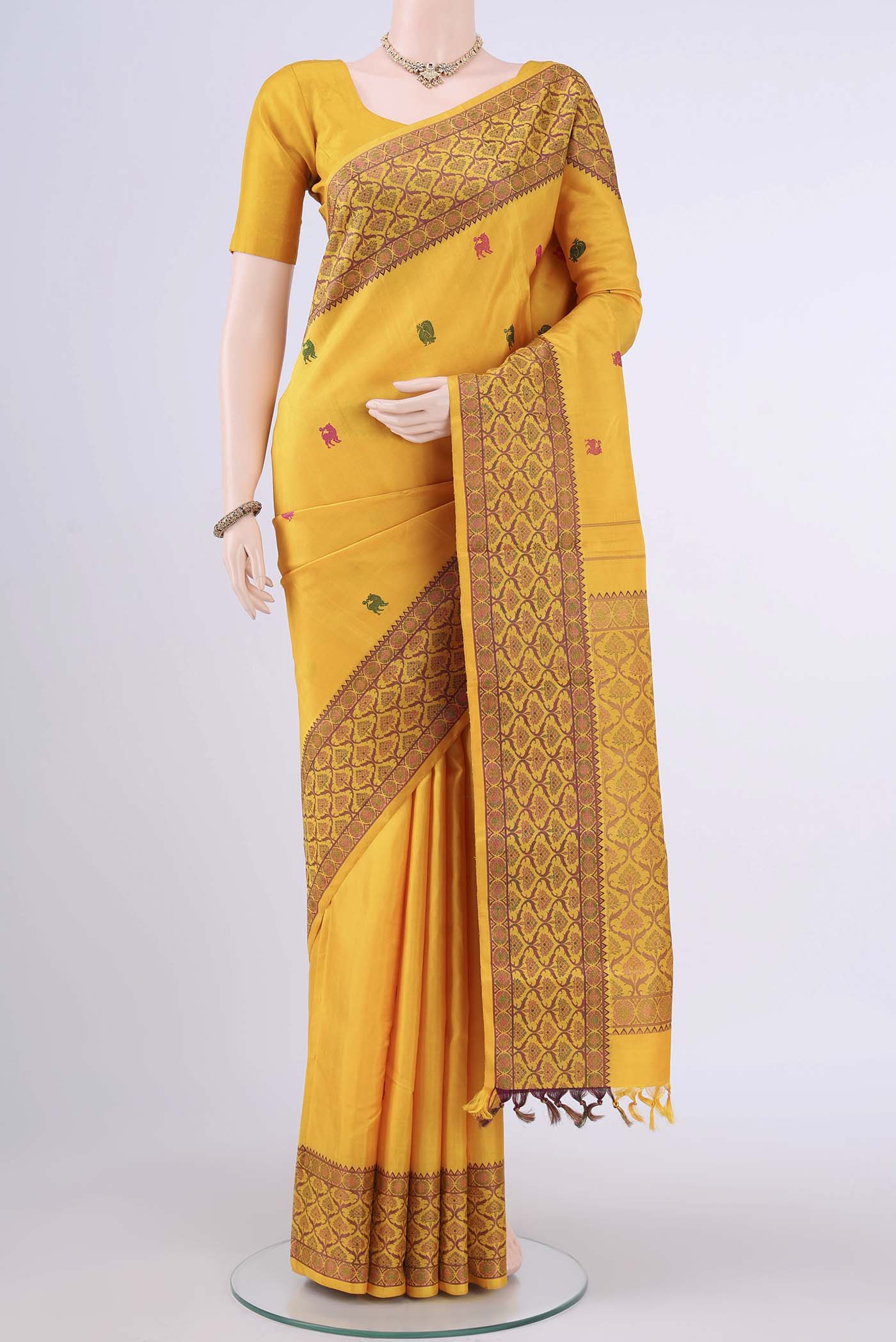 Yellow Kanjivaram Silk Saree