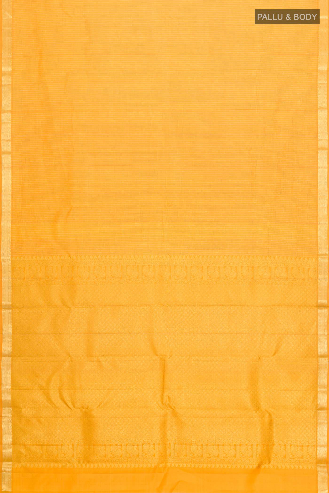 Yellow Kanchipuram Silk Saree - Image 6