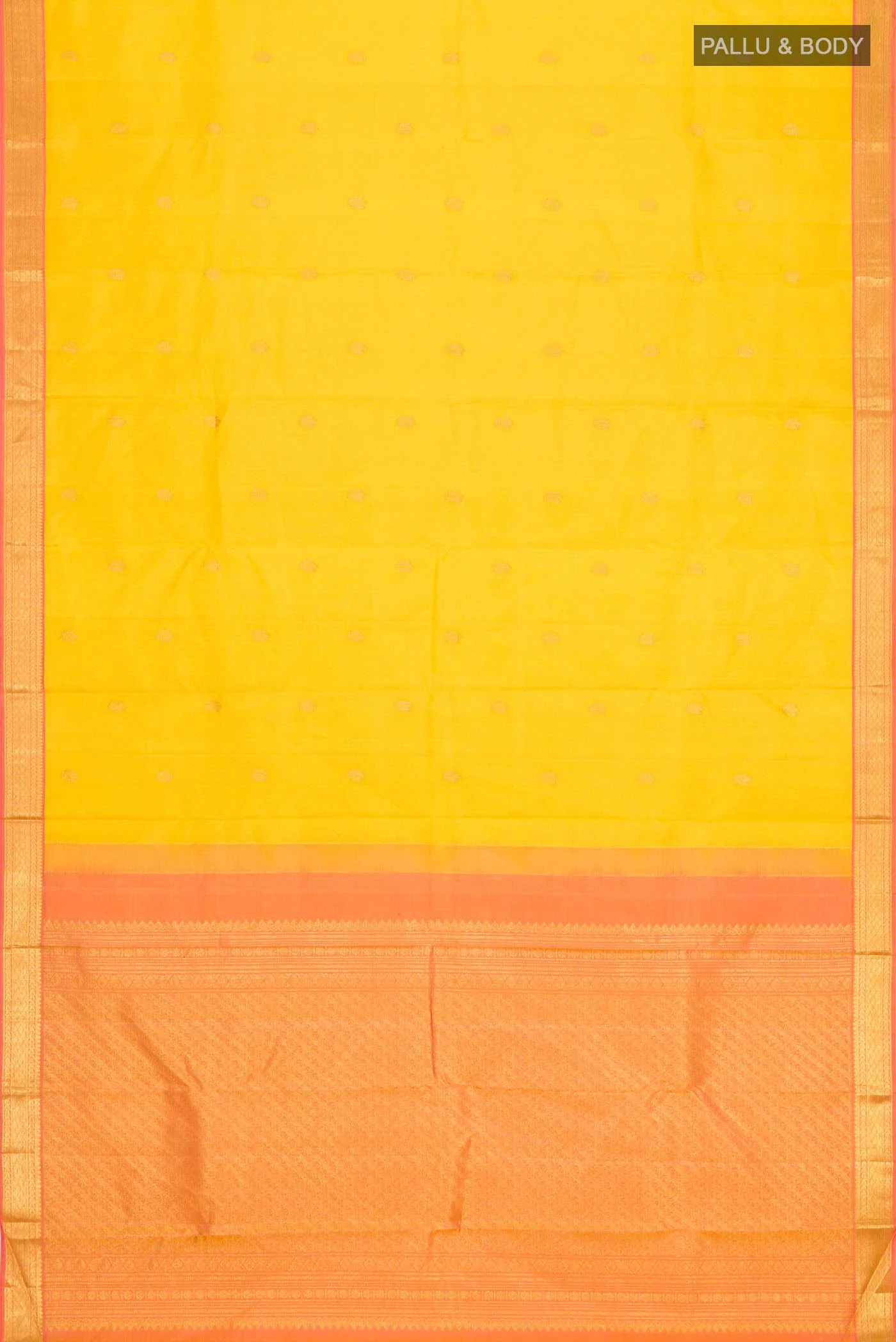 Yellow Kanchipuram Silk Saree - Image 6