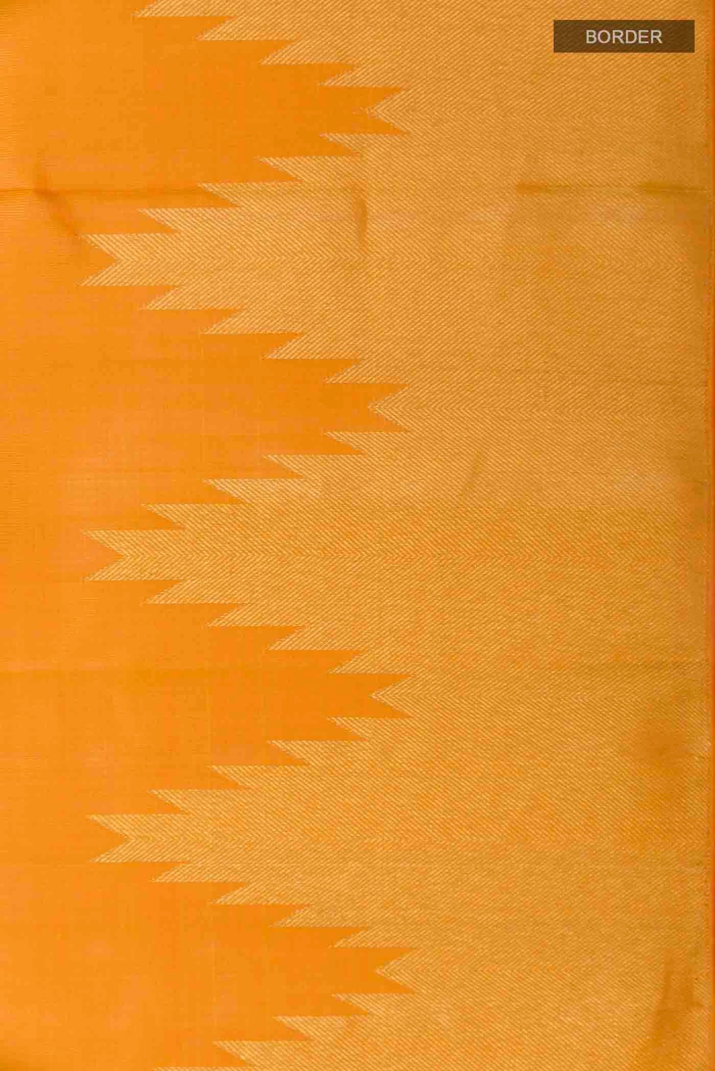 Yellow Kanchipuram Silk Saree - Image 3
