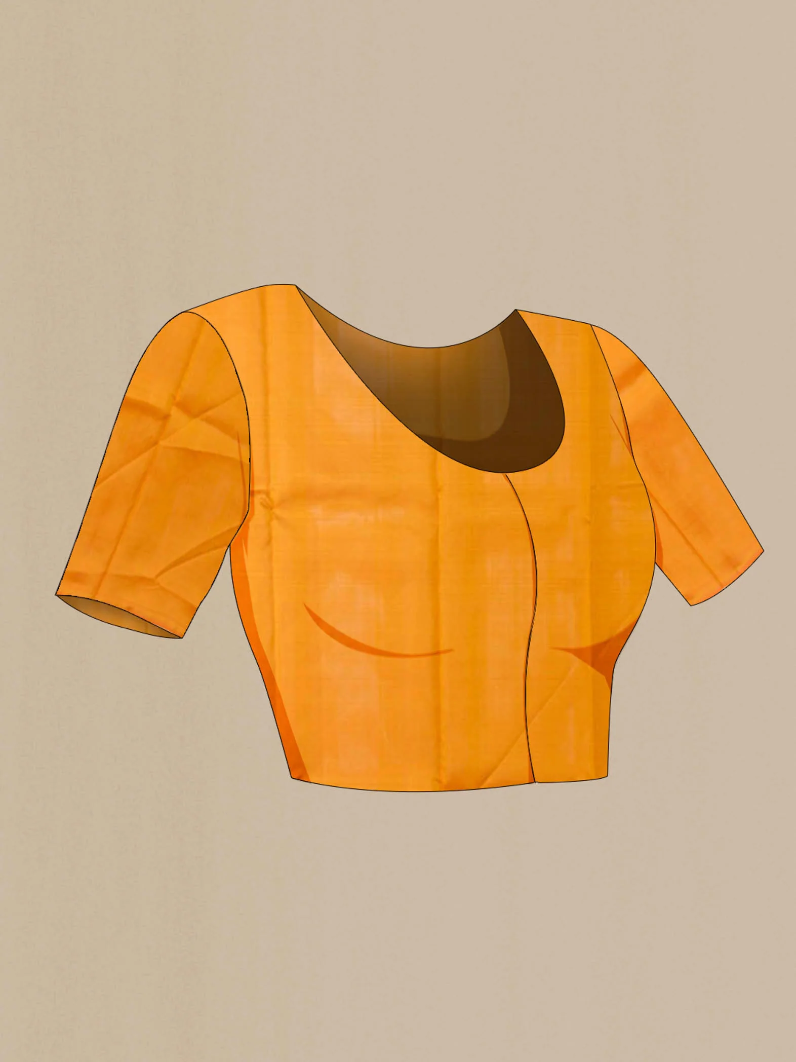 Yellow Kanchipuram Silk Saree - Image 5