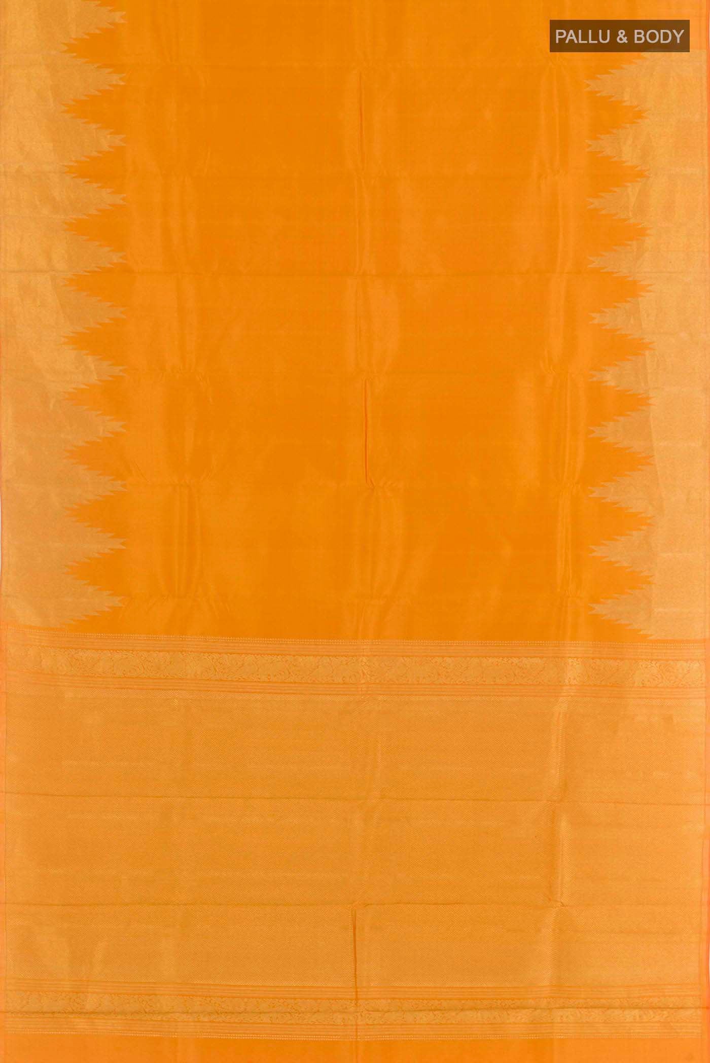 Yellow Kanchipuram Silk Saree - Image 6