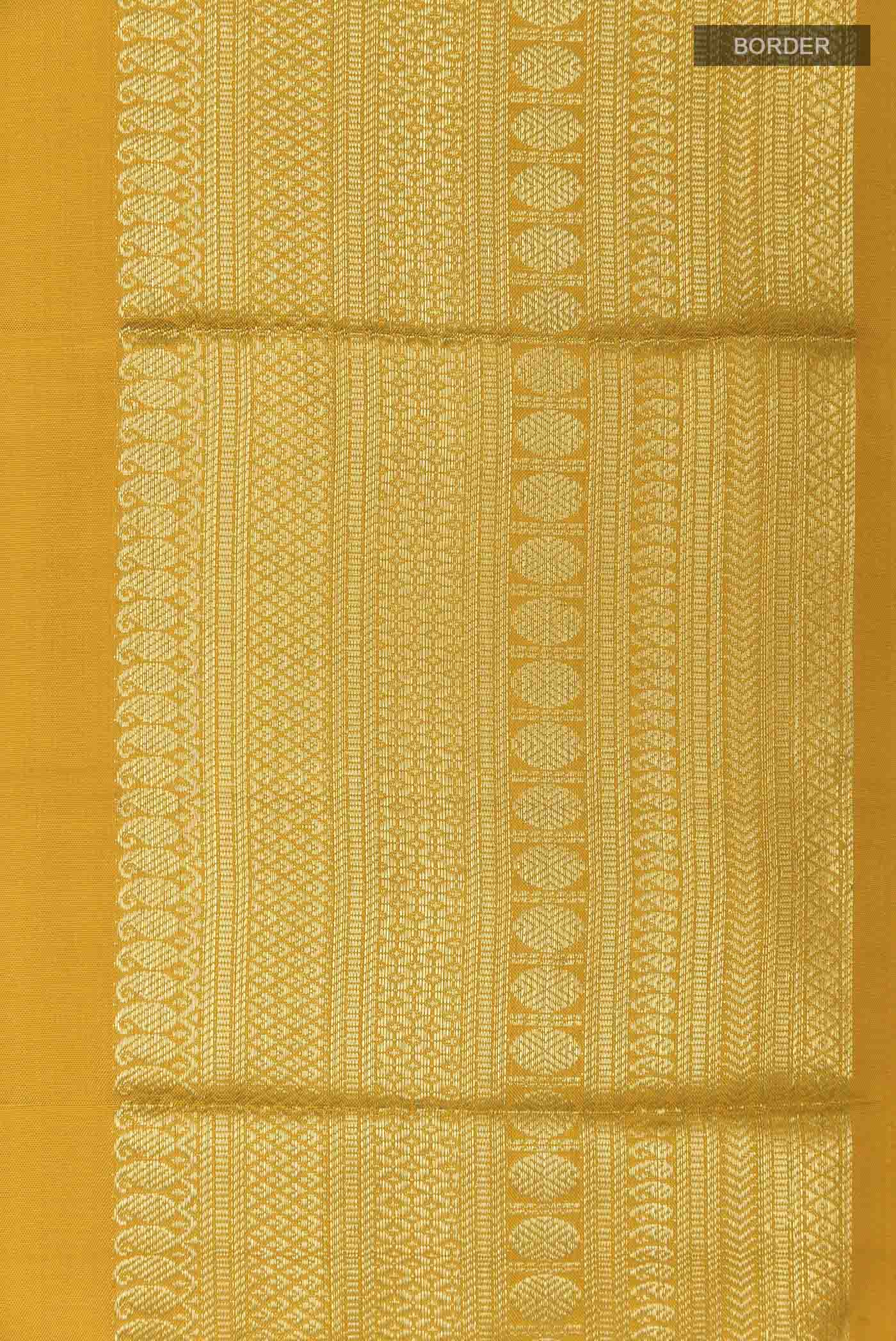 Yellow Kanchipuram Silk Saree - Image 3