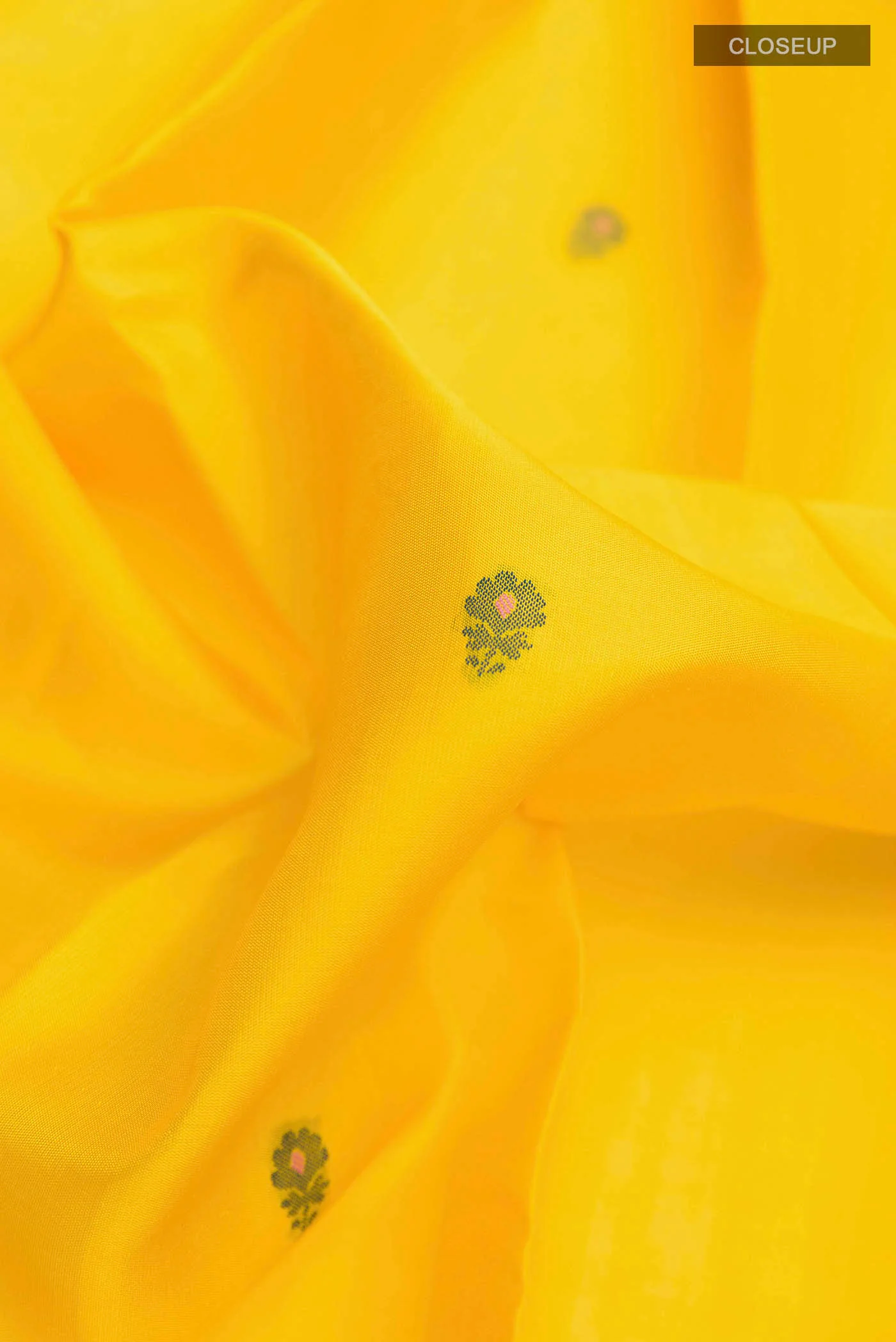 Yellow Kanchipuram Silk Saree - Image 2
