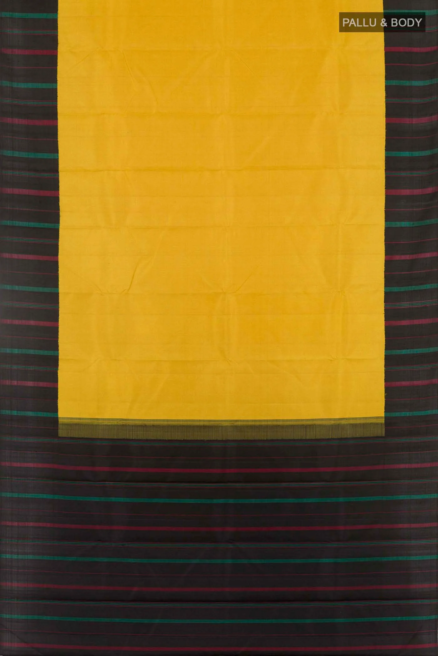 Yellow Kanjivaram Silk Saree - Image 3