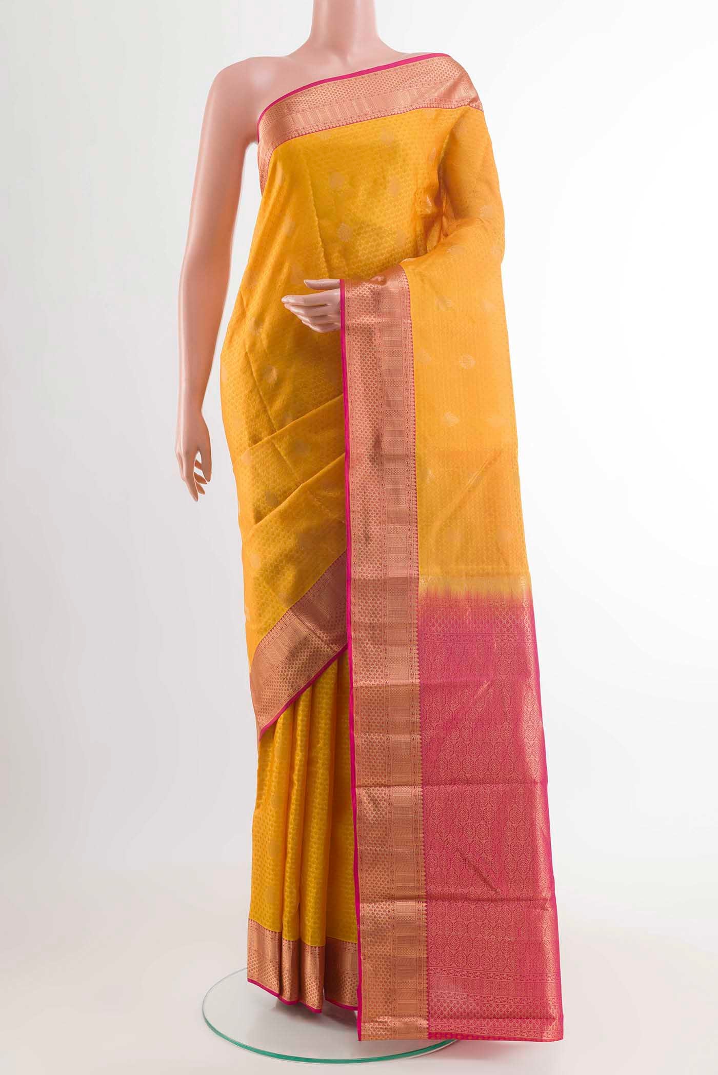 Yellow Kanjivaram Silk Saree