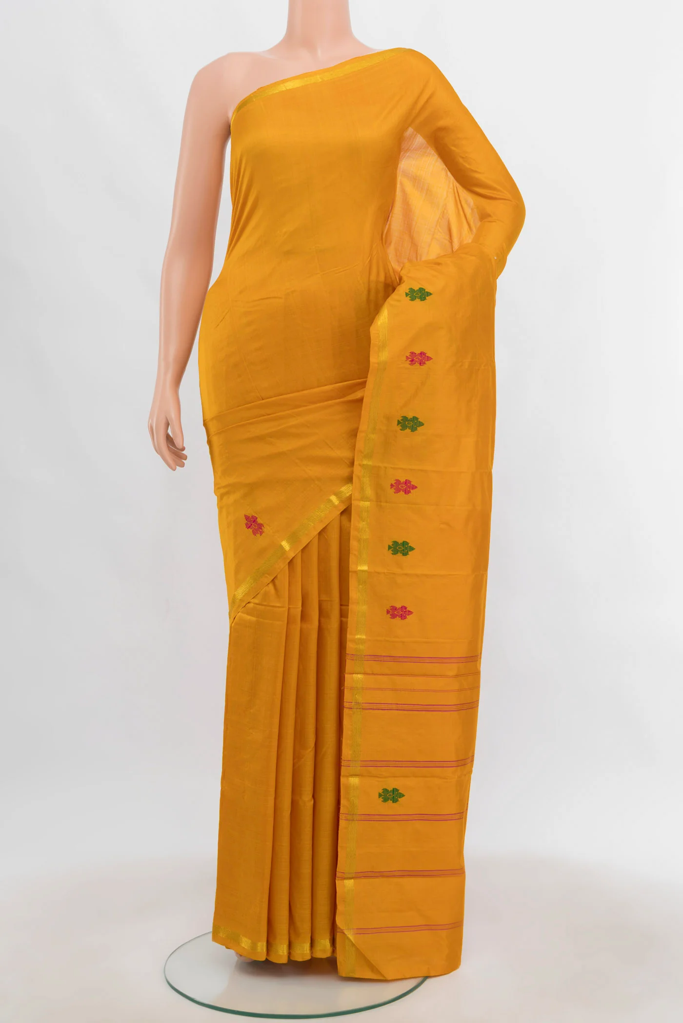 Yellow Kanchipuram Silk Saree