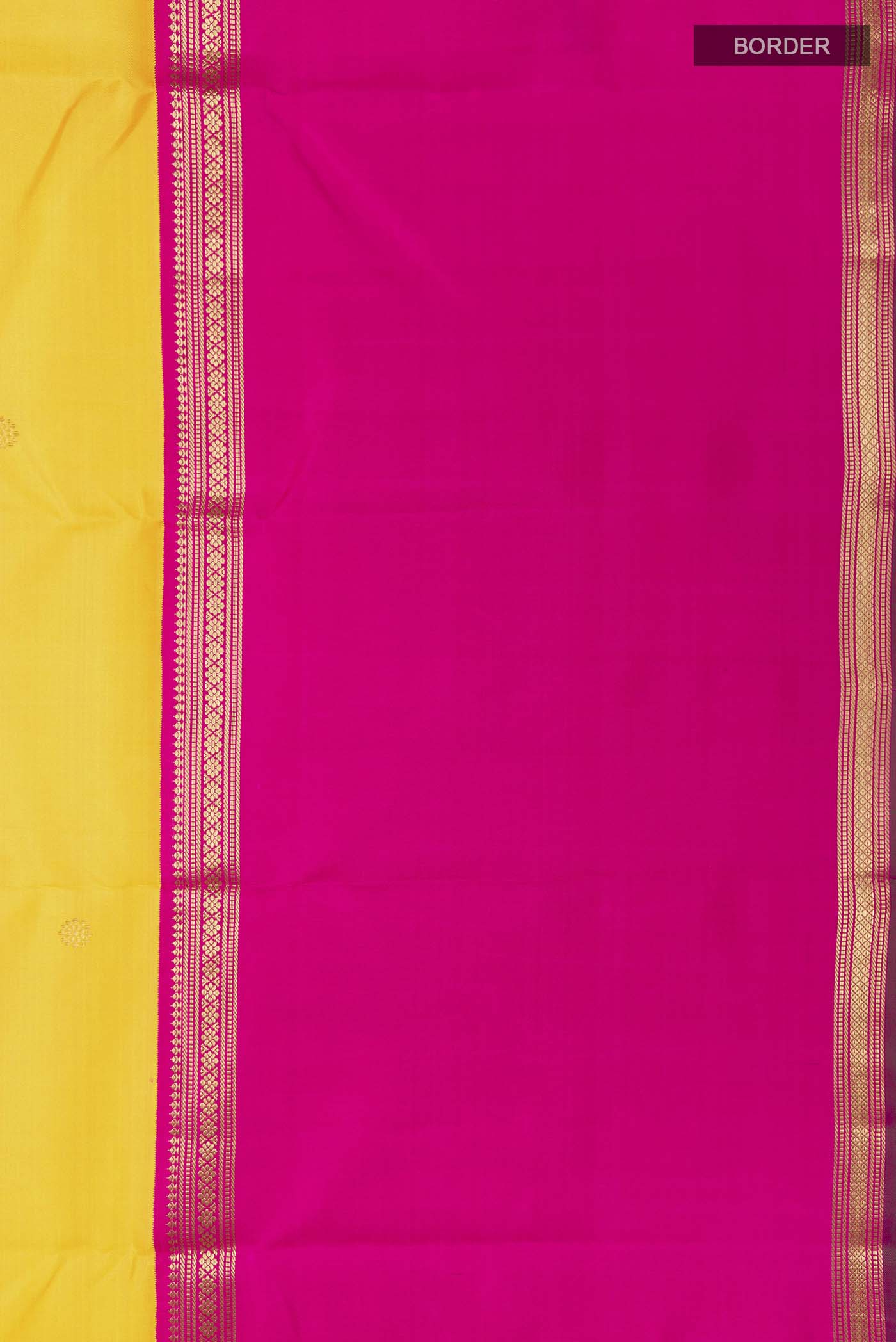Yellow Kanchipuram Silk Saree - Image 3