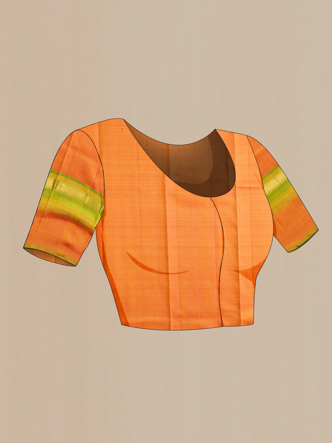 Yellow Kanchipuram Silk Saree - Image 5