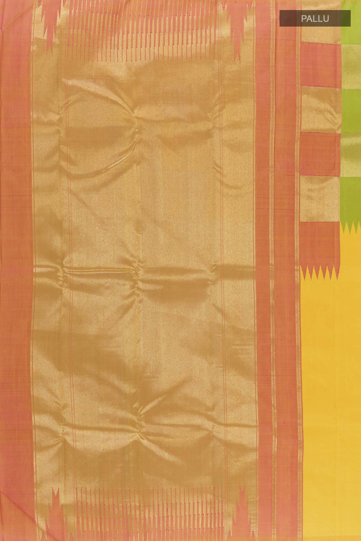 Yellow Kanchipuram Silk Saree - Image 7