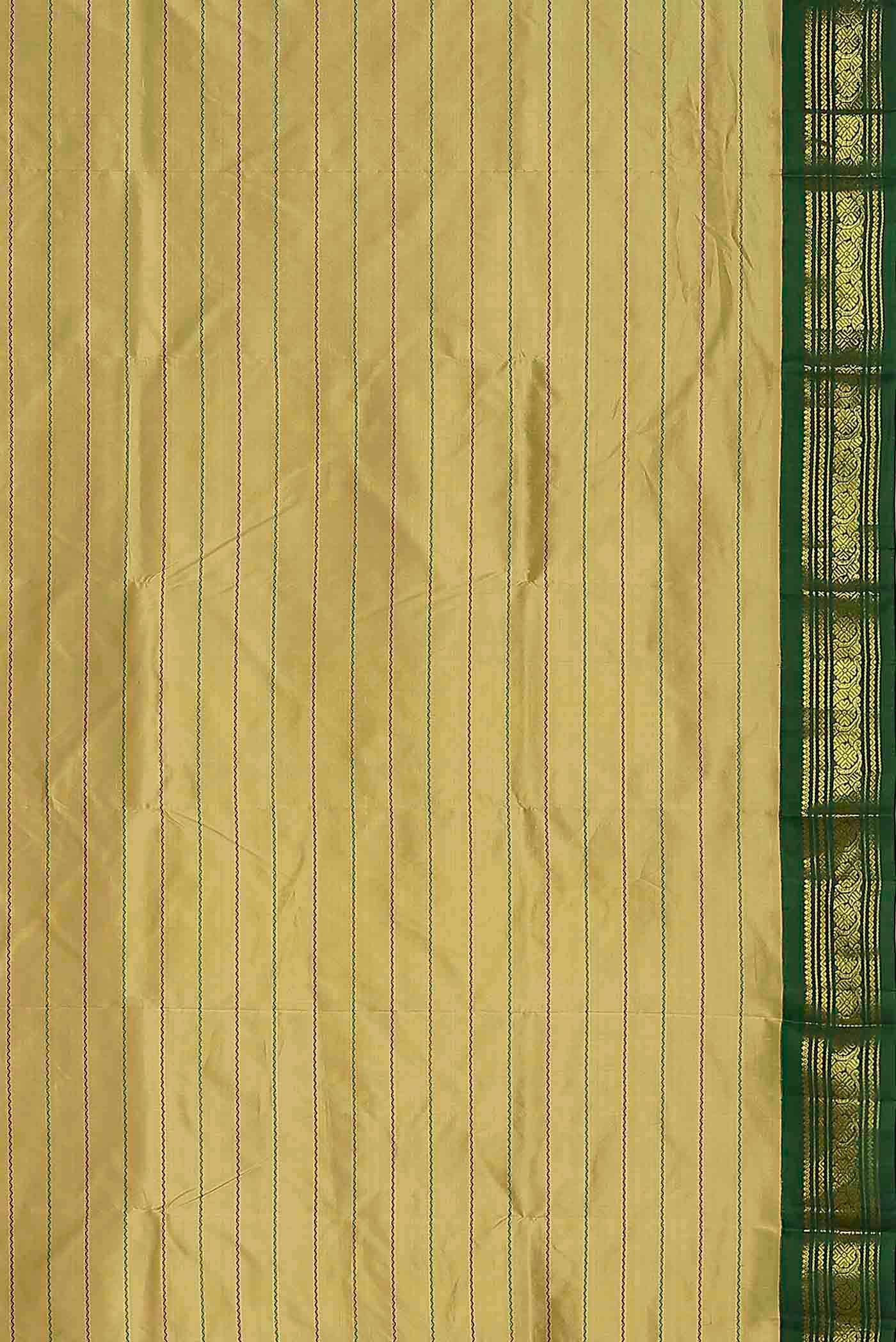 Yellow Kanchipuram Silk Saree - Image 4