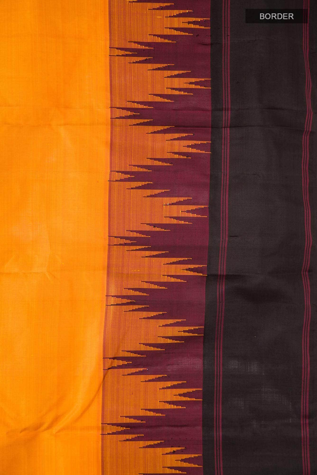 Yellow Kanchipuram Silk Saree - Image 5