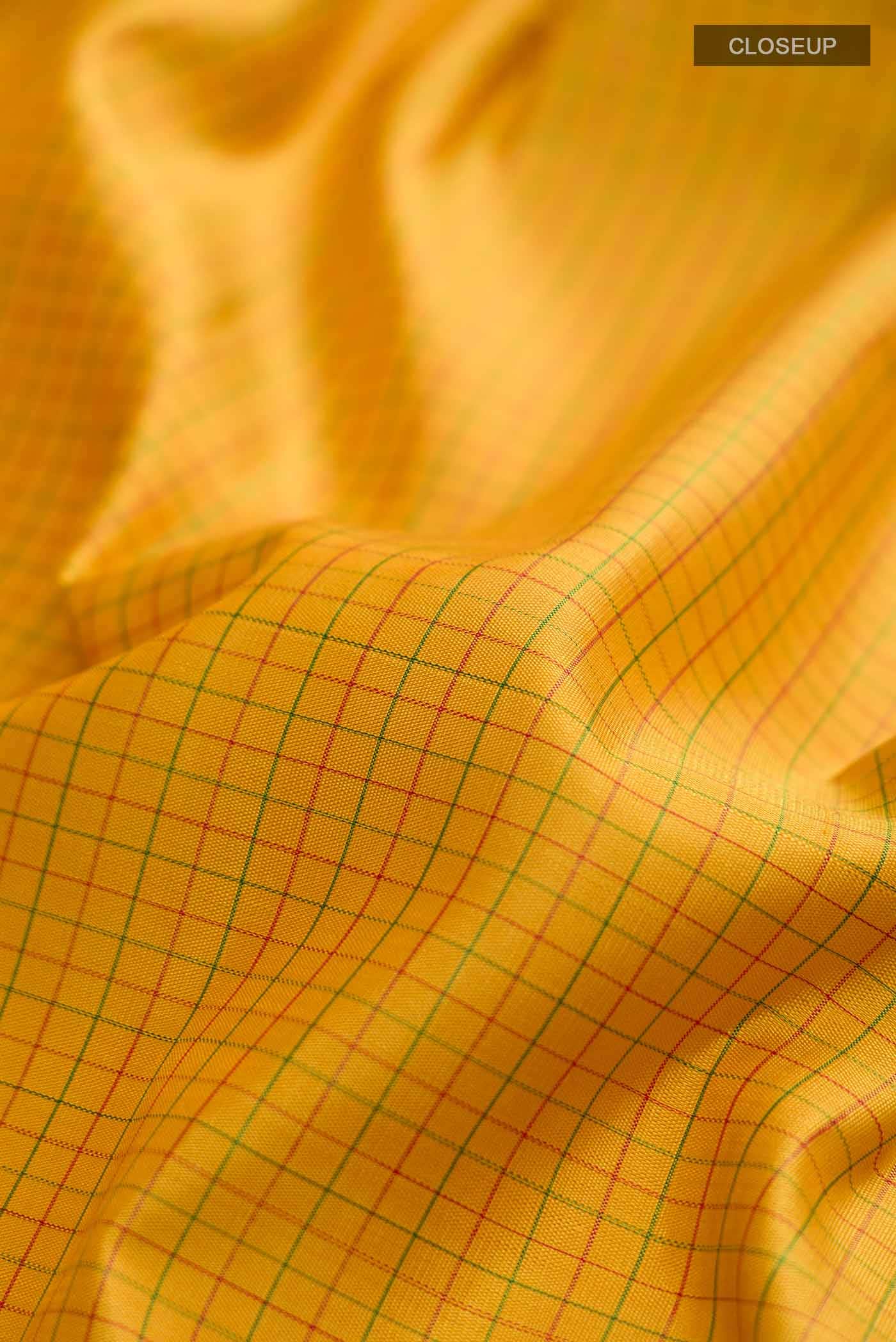 Yellow Kanchipuram Silk Saree - Image 3