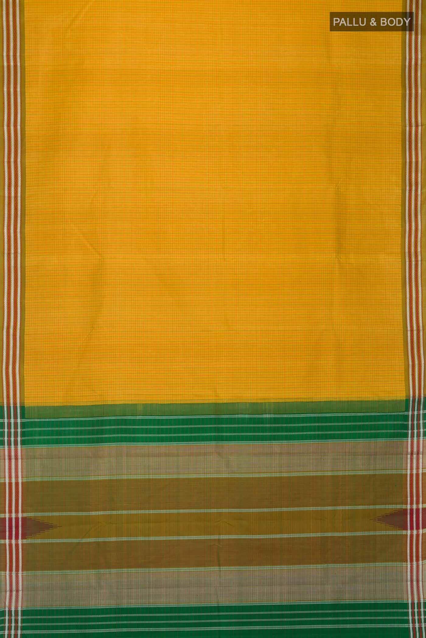 Yellow Kanchipuram Silk Saree - Image 4