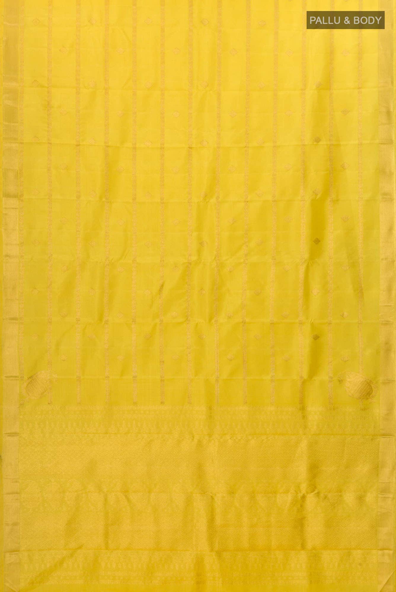 Ramya-Yellow Kanchipuram Silk Saree - Image 4