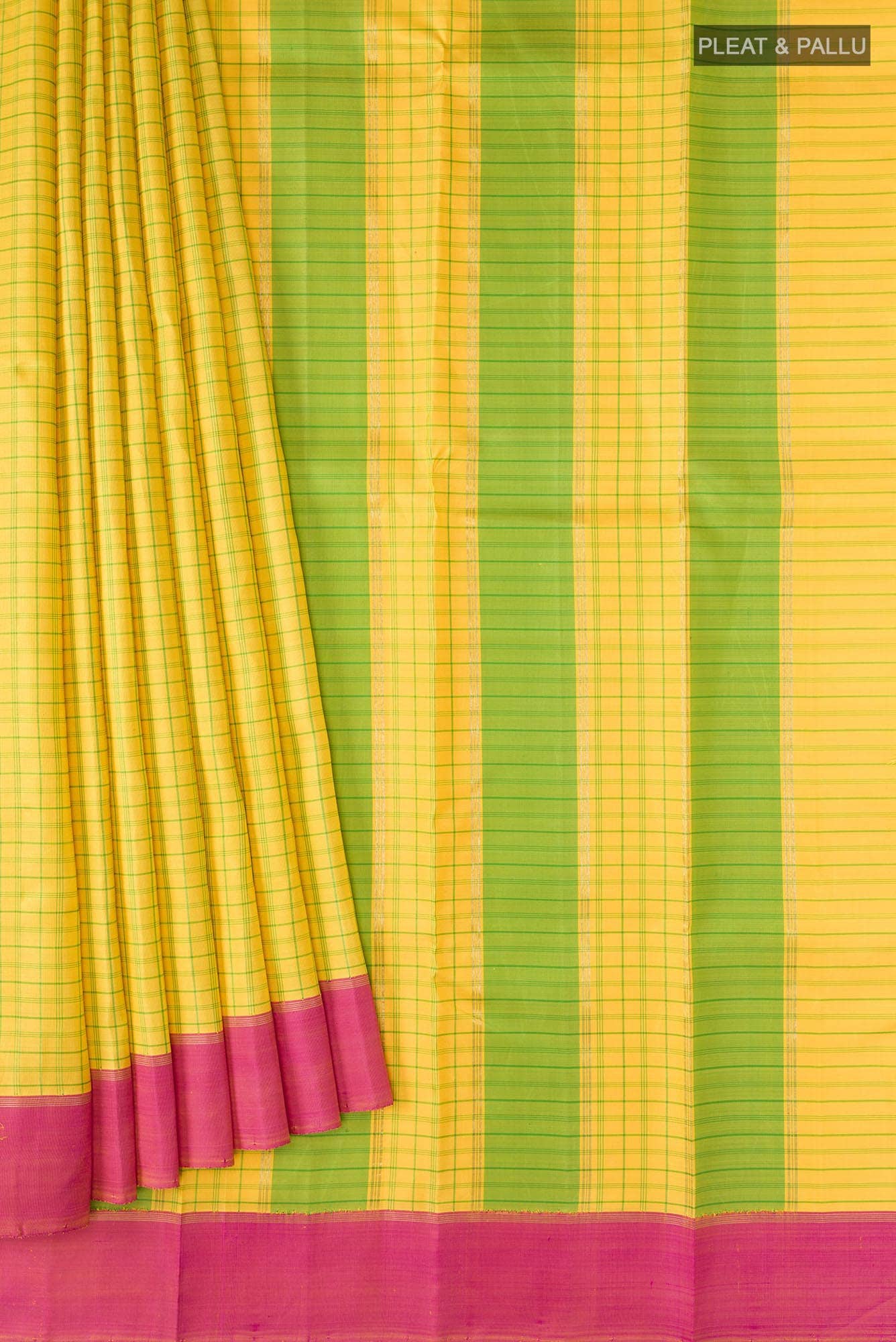 Yellow Kanjivaram Silk Saree - Image 2