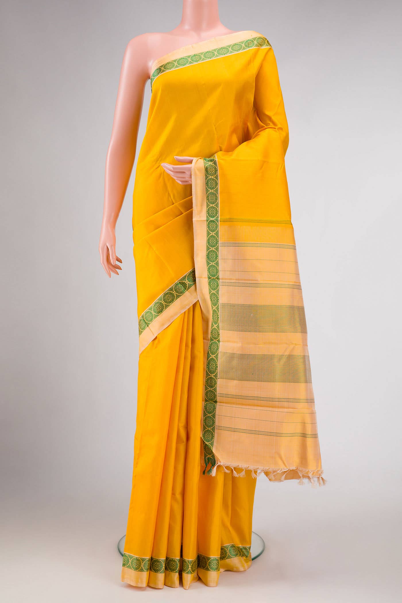 Yellow Kanjivaram Silk Saree