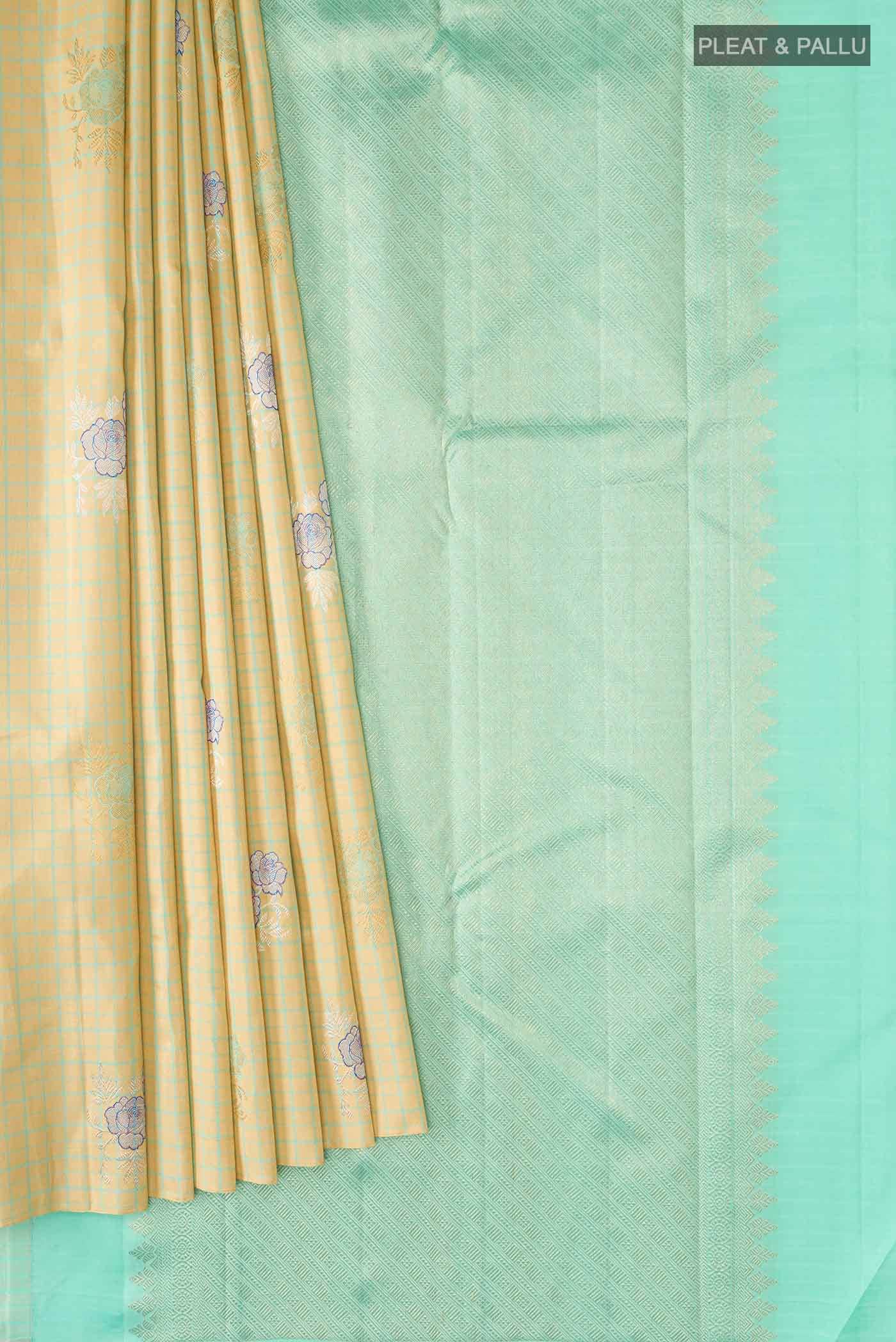 Yellow Kanjivaram Silk Saree - Image 2